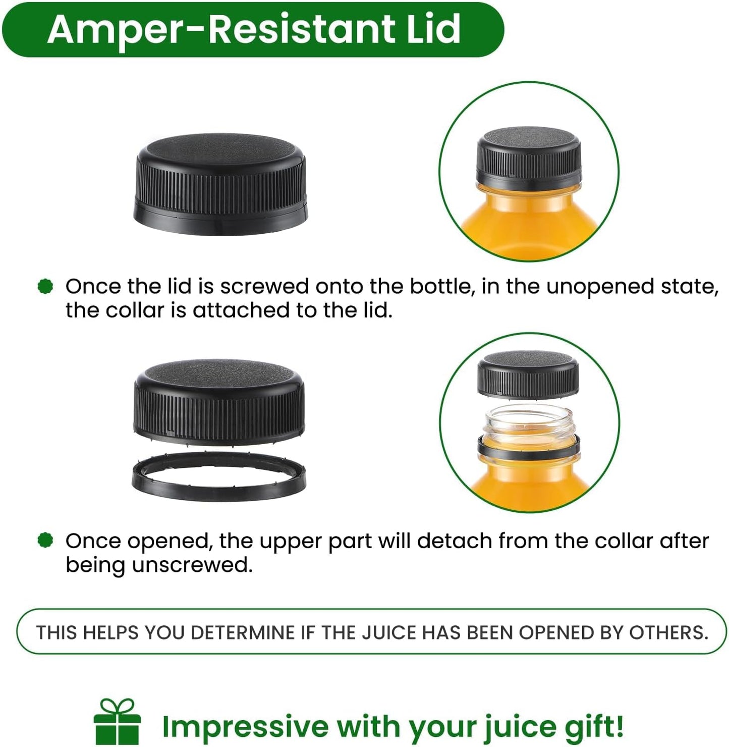 12 Pack, 12 OZ Reusable Plastic Juice Bottles with Caps, plus 12 Labels & 2 Silicone Funnels - Clear Juicing Bottles for Juice, Smoothies, Ginger, Tea, Coffee - Food Grade & Leakproof Travel Bottles