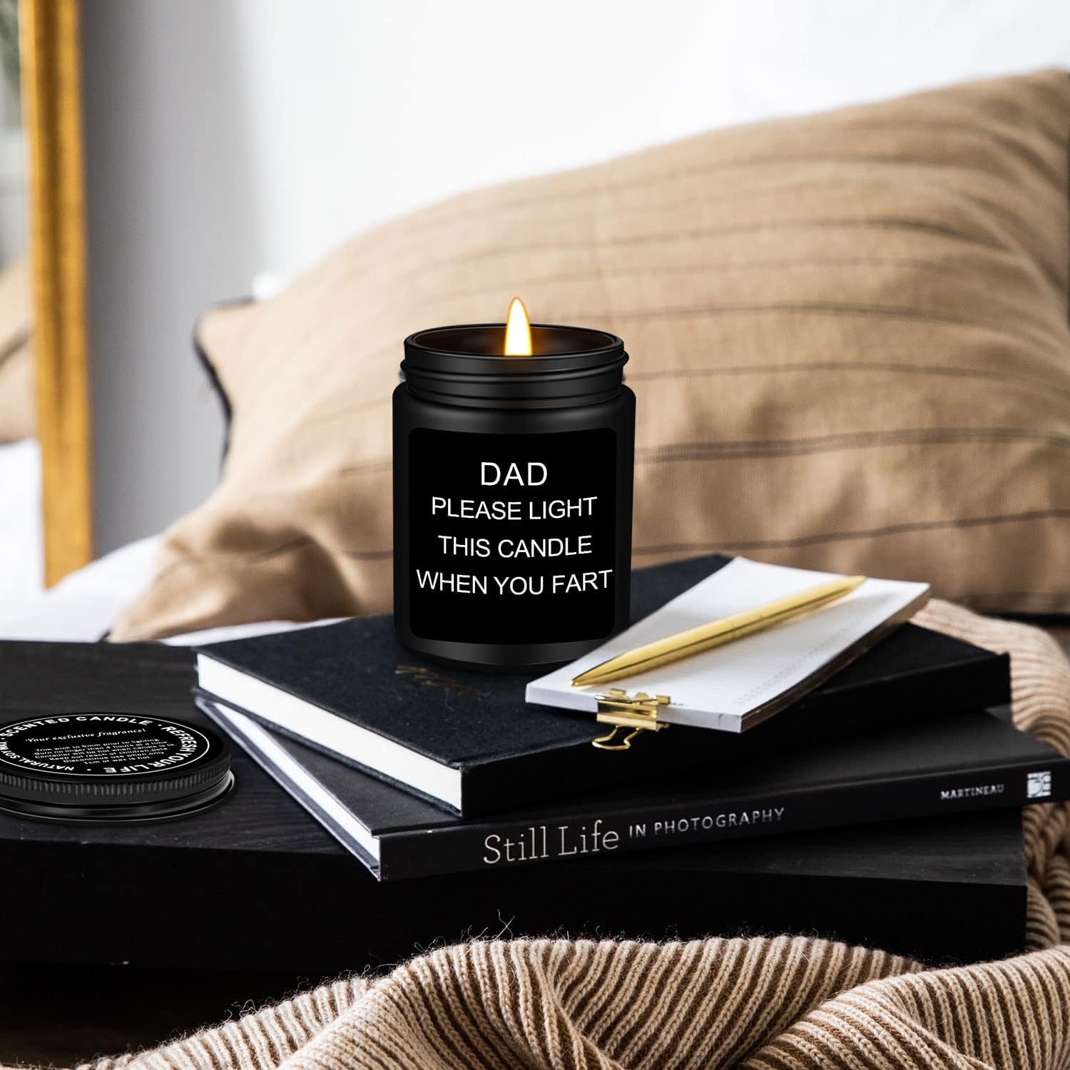 Gifts for Dad, Fathers Day Christmas Birthday Dad Gifts from Daughter Son - Sandalwood Scented Candle (7OZ)