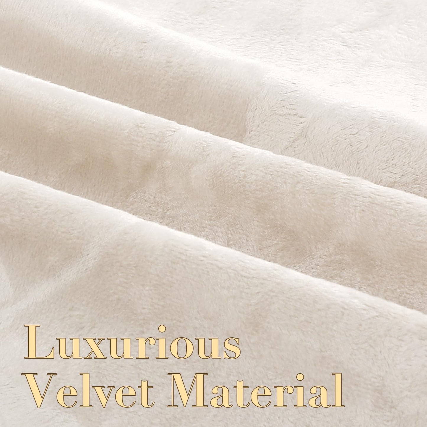 Velvet Curtains 63 Inches 2 Panels Luxury Room Darkening Curtains for Bedroom Floral Leaf Pattern Curtain Thermal Insulated Grommet Window Drapes, W52 X L63 Inches, Ivory
