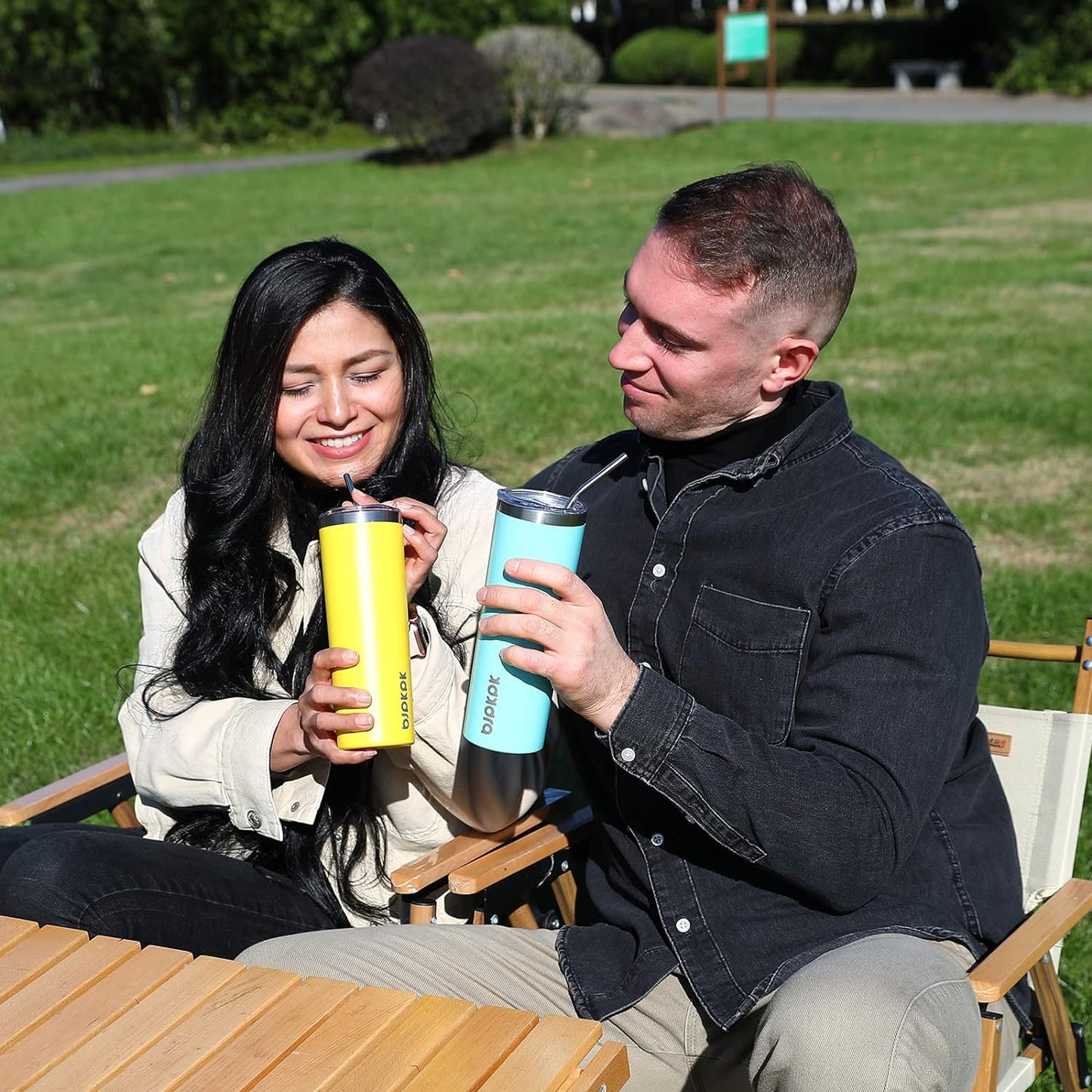 20 Oz Skinny Tumbler with Lid Slim Insulated Travel Coffee Cup Stainless Steel Thermal Mug,Pink