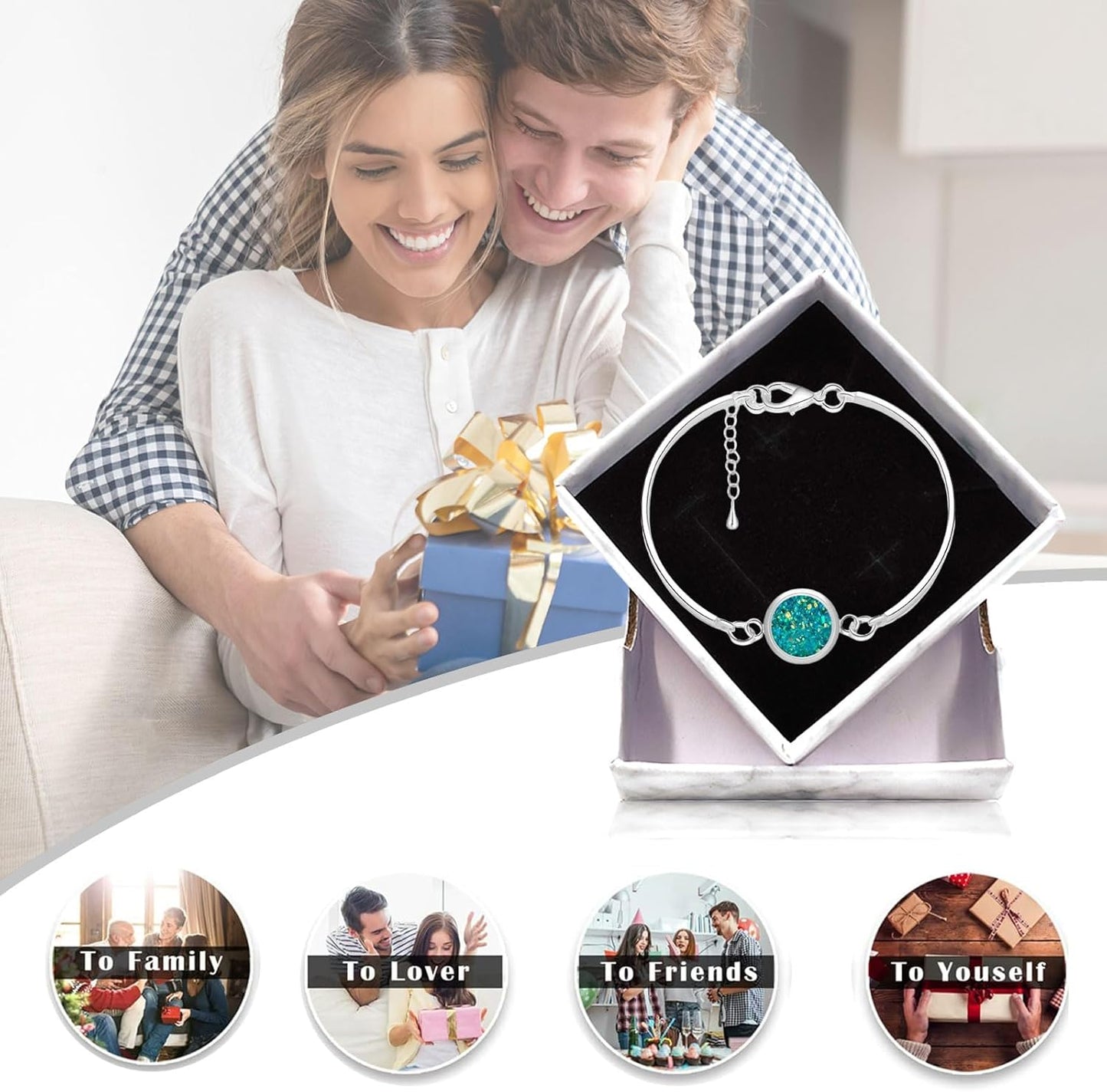 Adjustable Cuff Bangle Bracelet for Women,  Fake Druzy Gemstone Link Bracelet Silver Handmade Healing round Bracelets Boho Statement Bracelet Gifts for Her