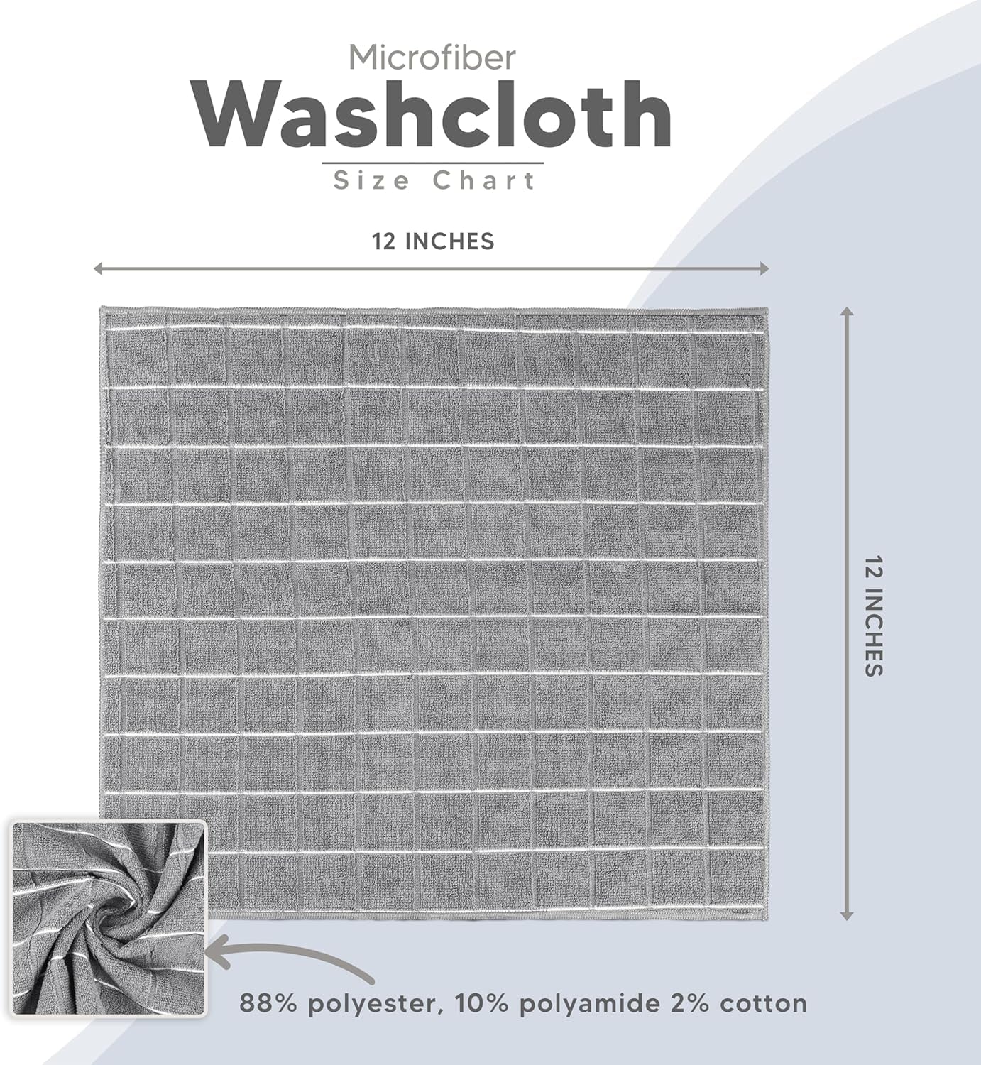 - Microfiber Kitchen Towels, Super Absorbent 12 X 12 Inches, Durable, Soft, and Lint Free Dish Towels, Ideal for Cleaning Dishes, Pans, and Kitchen Appliance (8 Pack, Grey)