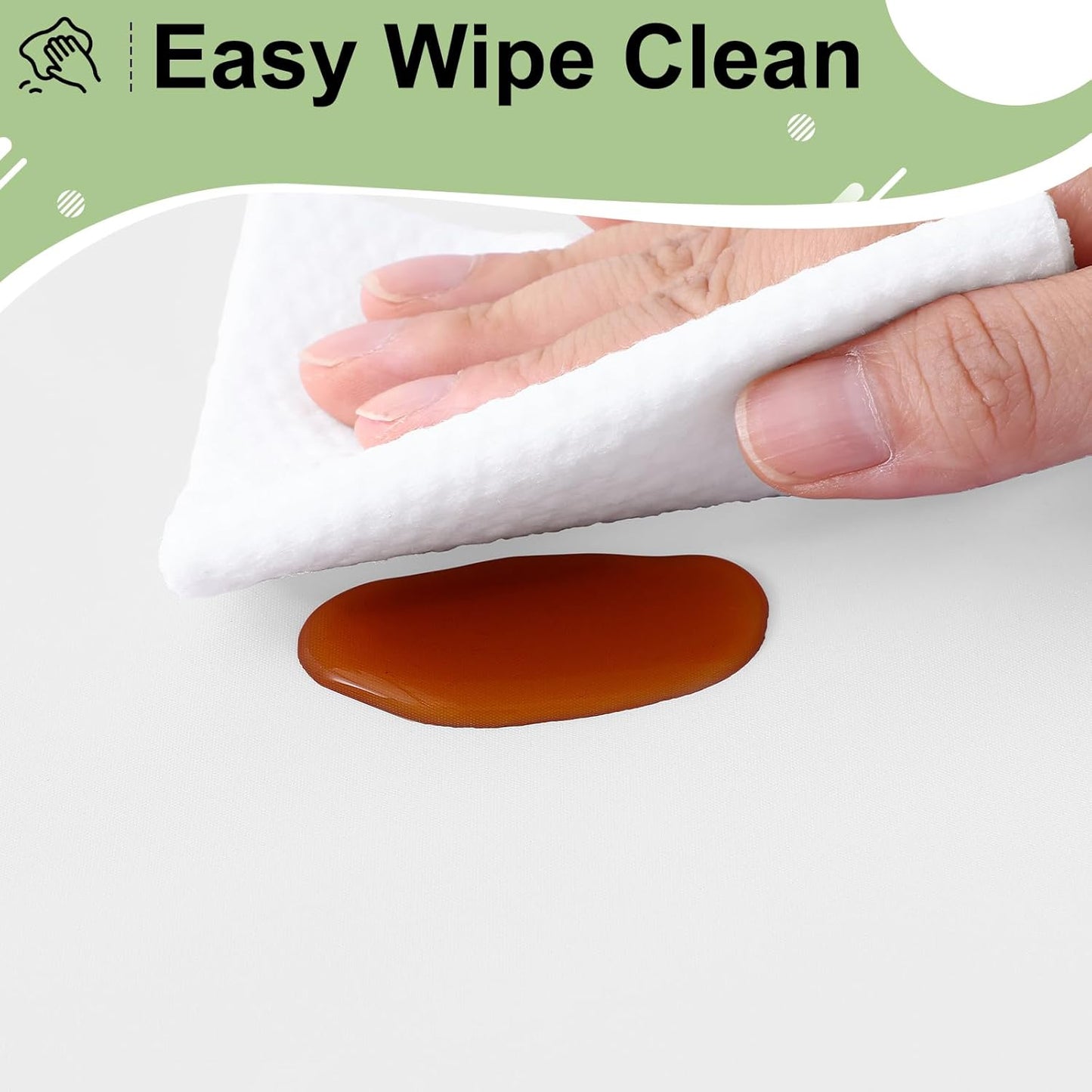 4 Packs Disposable Plastic Table Cloth, 84" round Waterproof Tablecloth, Leakproof & Sturdy Decorative Table Covers for Picnic, Party and Outdoor, White