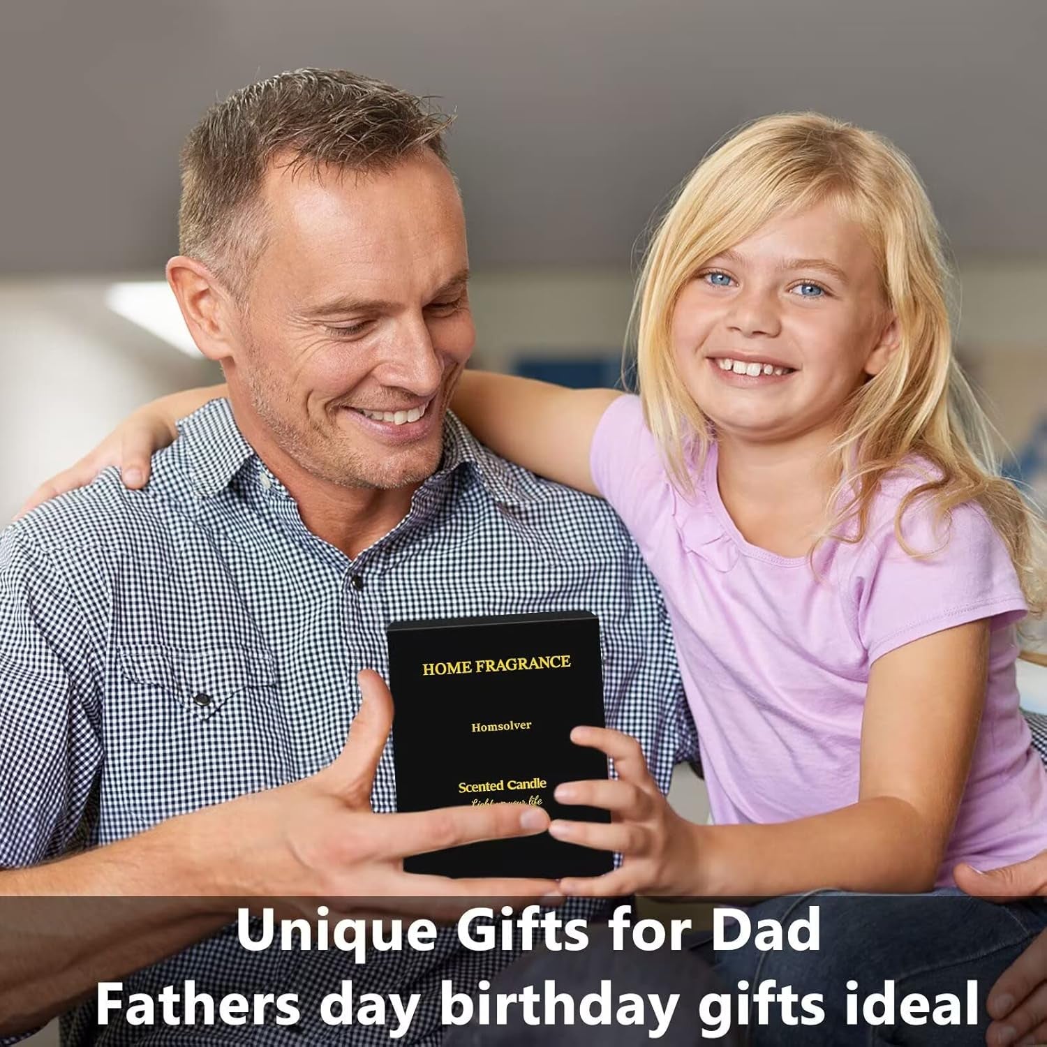 Gifts for Dad, Fathers Day Christmas Birthday Dad Gifts from Daughter Son - Sandalwood Scented Candle (7OZ)