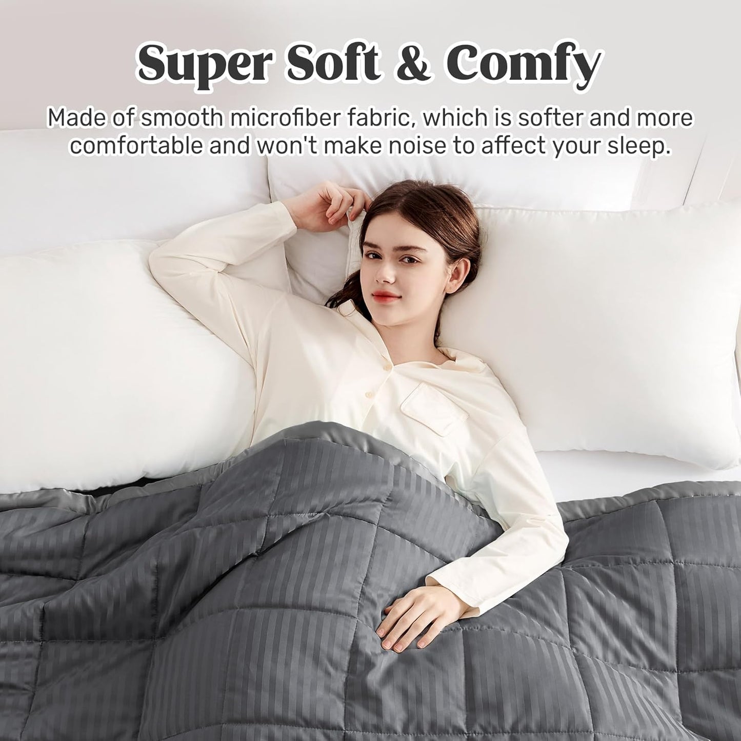 Blankets Queen Size - Soft Lightweight down Alternative Blankets with Satin Trim, Cozy Luxury Bed Blanket for All Season, Dark Gray (90"X90")