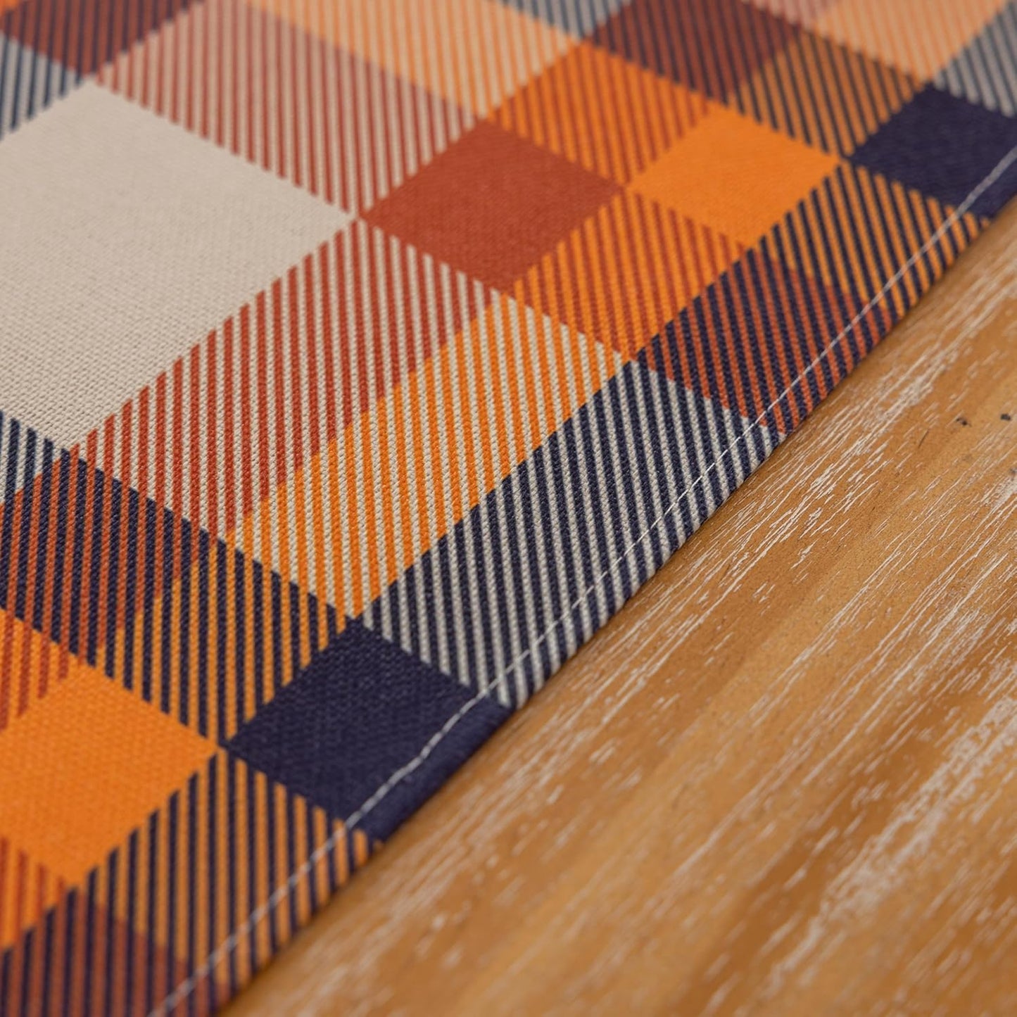 Fall Table Runner Plaid Checkered Pattern Thanksgiving Autumn Harvest Cloth Dining Centerpiece Party Table Decor Fall Decorations for Home 13 X 48 Inch