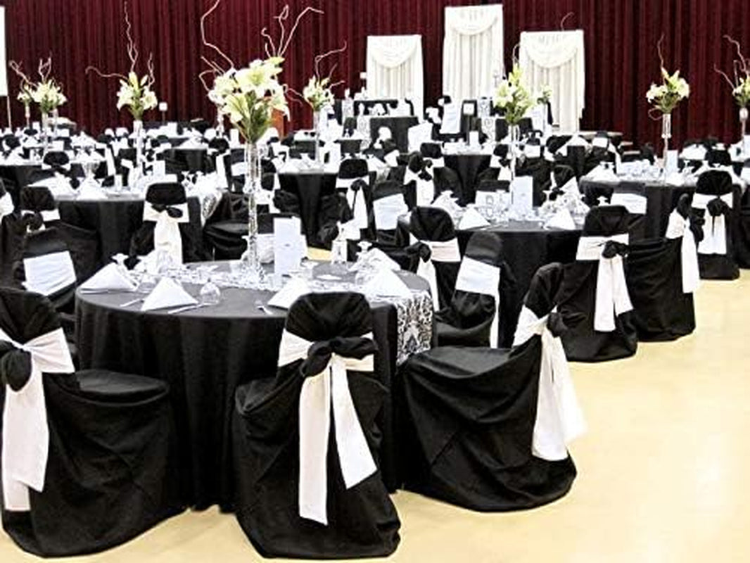 10 PCS Satin Chair Sashes Bows for Wedding Reception- Universal Chair Cover Back Tie Supplies for Banquet, Party, Hotel Event Decorations