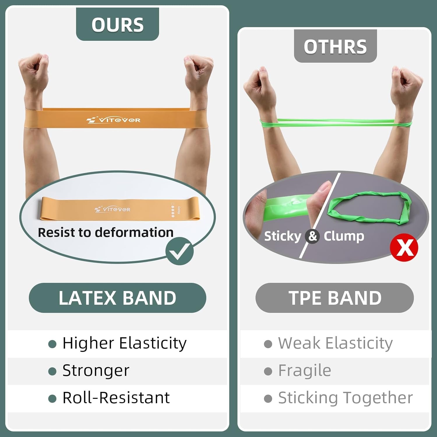 Booty Bands Set, Resistance Bands for Working Out, Exercise Bands for Women and Men Legs and Butt, Stretch Bands for Pilates, Yoga Starter Set