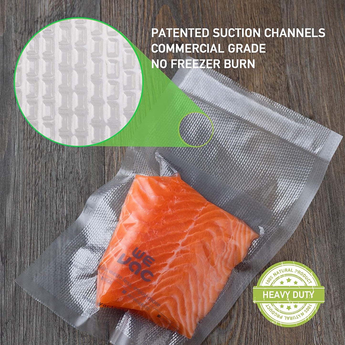Vacuum Sealer Bags 100 Pint 6X10 Inch for Food Saver, Seal a Meal, Weston. Commercial Grade, BPA Free, Heavy Duty, Great for Vac Storage, Meal Prep or Sous Vide