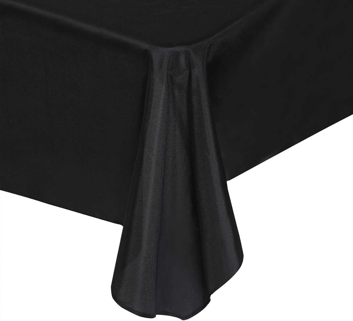 Rectangle Tablecloth 60X102 Inch Washable Polyester Fabric Table Cloth for Wedding Party Dining Banquet Decoration(60X102, Black)