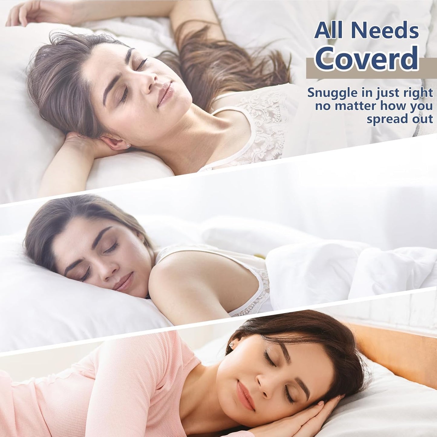 Pillows Queen Size Set of 2, Soft and Supportive 3D down Alternative Bed Pillow for Sleeping 2 Pack White, Luxury Hotel Quality Gusseted Bedding Pillow for Back, Stomach or Side Sleepers 18X28