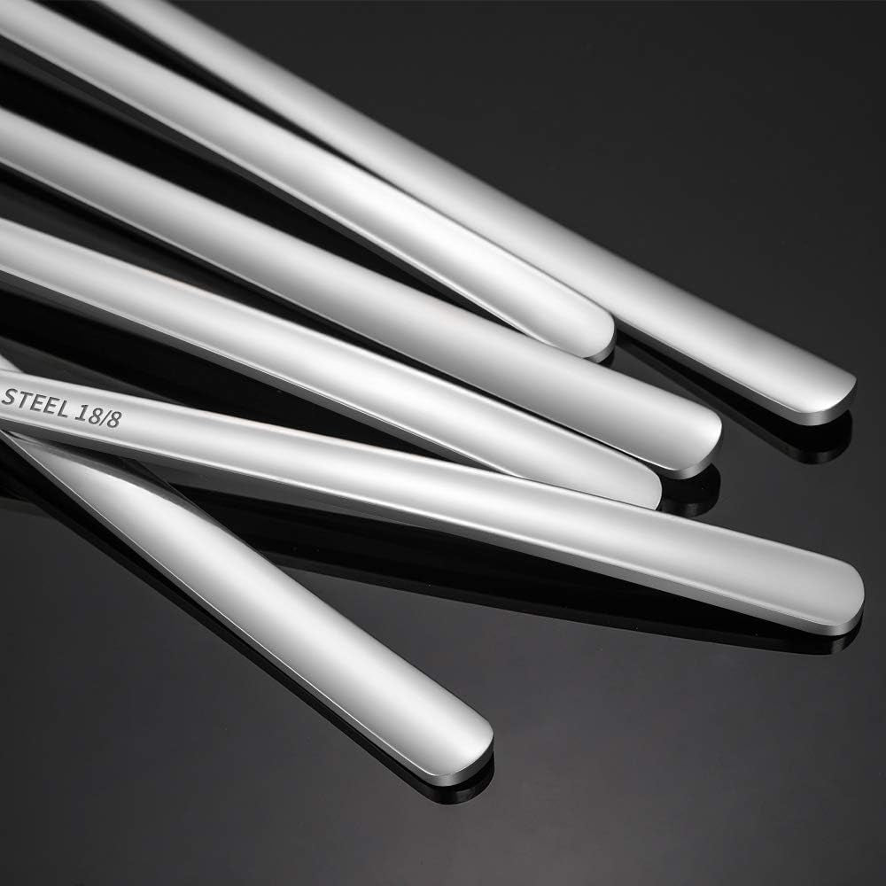 9 Inches Long Handle Spoon, 4 Pieces Iced Coffee Spoons, Ice Cream Tea Spoon, Premium 18/8 Stainless Steel Cocktail Stirring Spoons for Mixing Milkshake Cold Drink