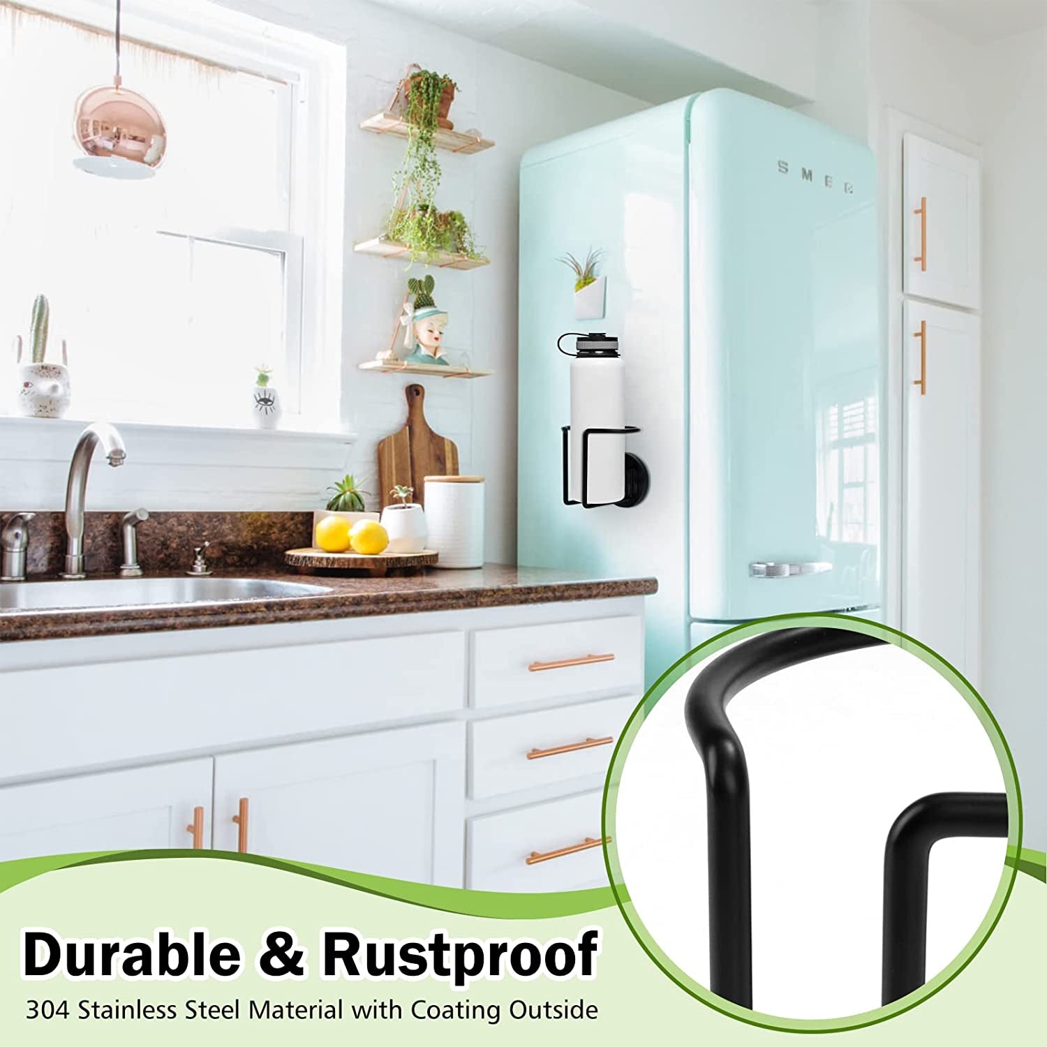 Magnetic Cup Holder,  SUS 304 Stainless Steel Magnetic Cup Caddy, Magnetic Drink Holder for Tractor Mower Truck School Bus Refrigerator Treadmill, Magnet Can Holder on Metal Surface(1 Pack)