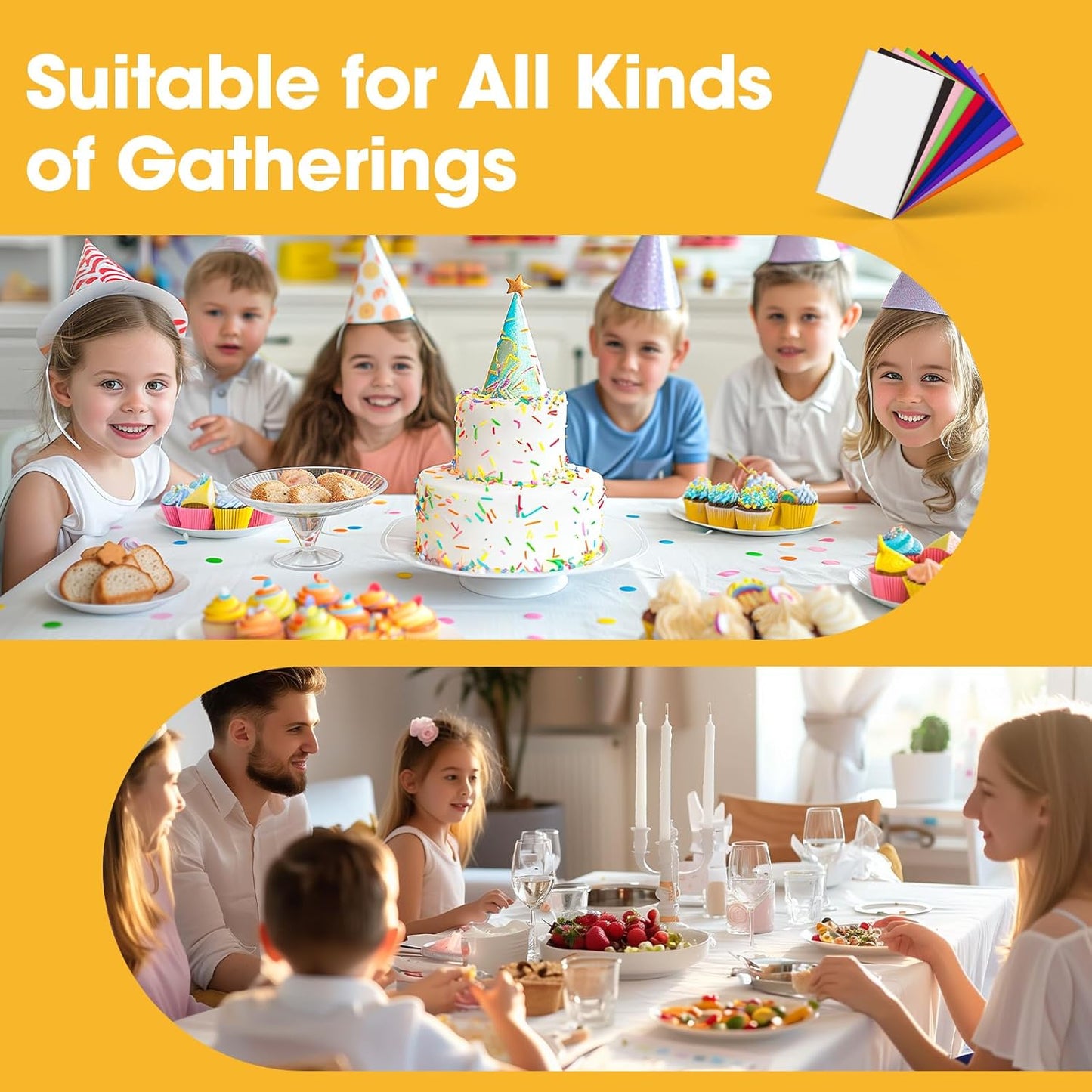 White Plastic Table Cloth - 4 Pack 54" × 108" Rectangle Disposable Tablecloths for 6FT Tables, Waterproof Table Cover for Party, Holiday & Gathering Use