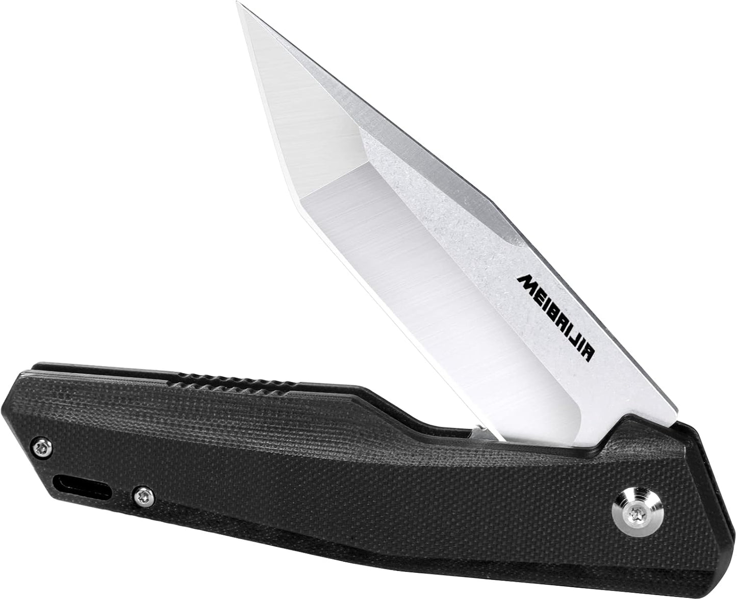 D2 Blade Folding Pocket Knife with G10 Handle, Liner Lock, Pocket Clip, and Smooth Flipping Action for Outdoor Activities