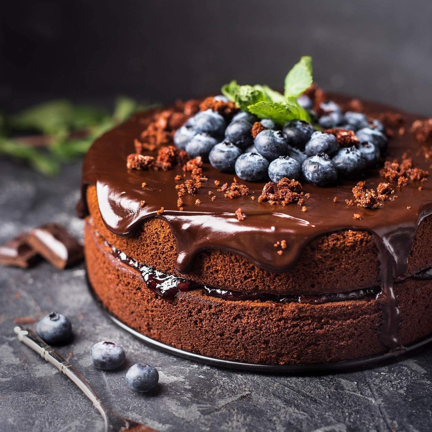 8-Inch round Cake Pan Set of 3, Nonstick Baking Cake Pans with 90 Pieces Parchment Paper, Dishwasher Safe