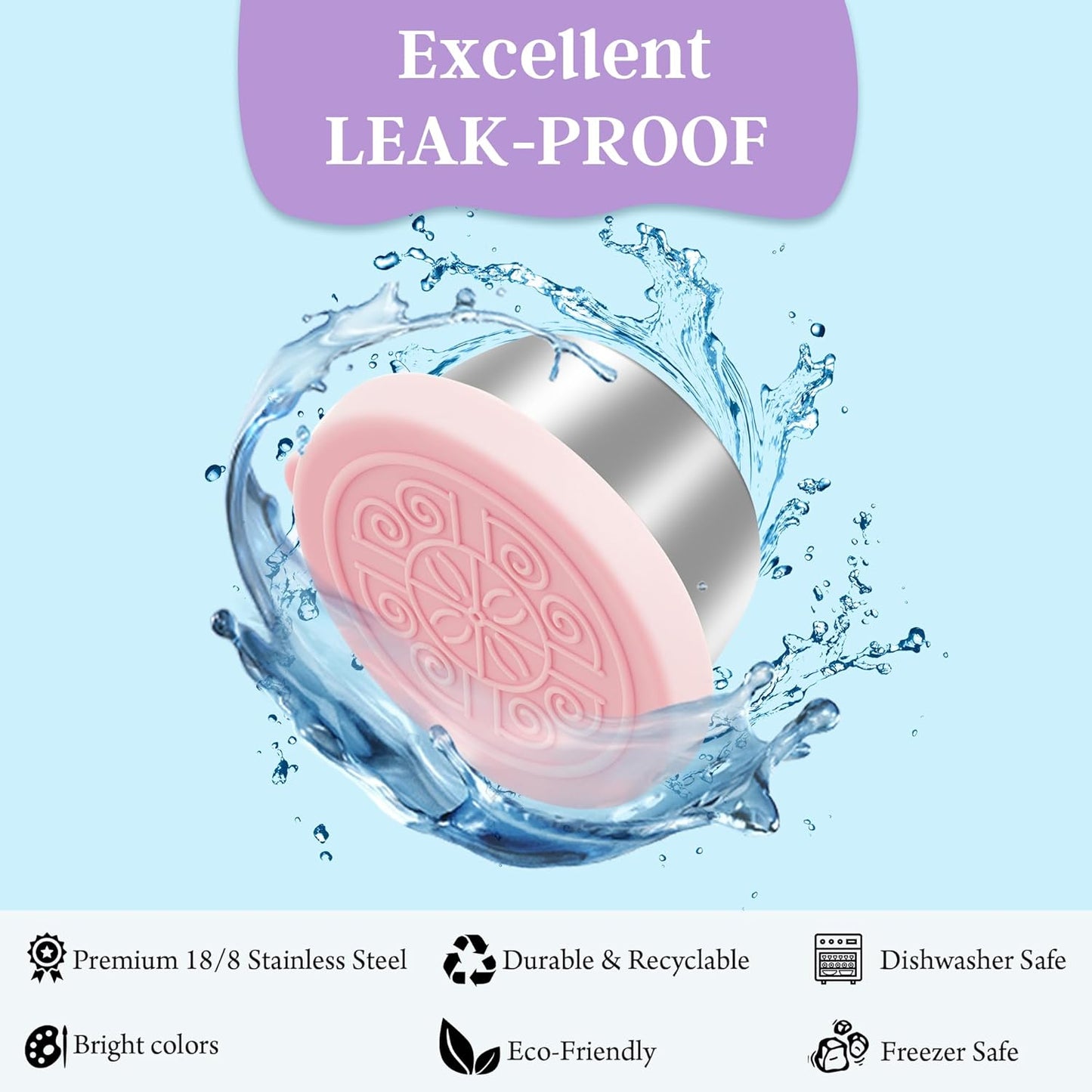 6X1.6 Oz Salad Dressing Containers with Lids, Small Leakproof Reusable Stainless Steel Salad Dressing Container to Go for Lunch Boxes,Sauce Containers, Picnics,Travel Meal Prep and Kitchen Storage.