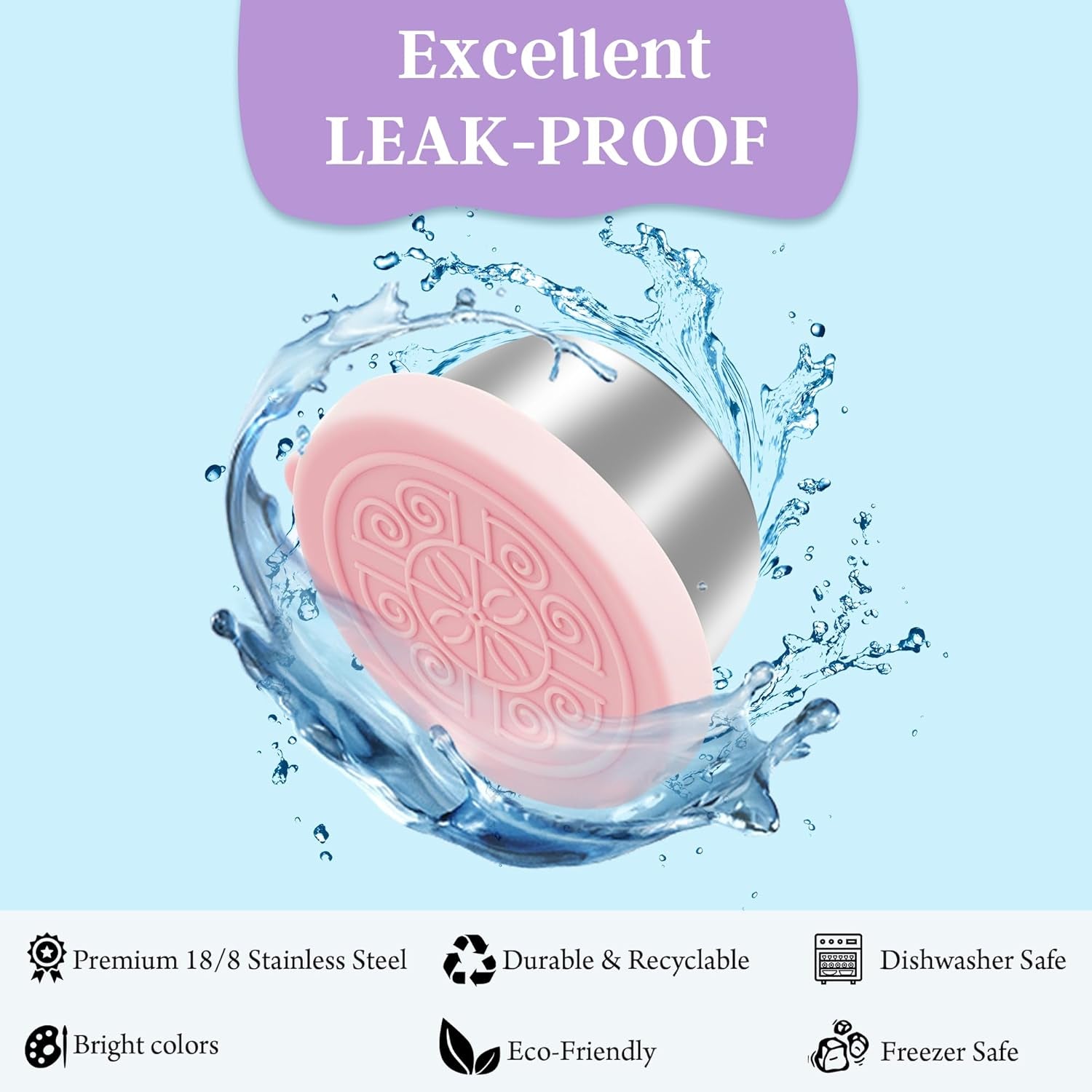 6X1.6 Oz Salad Dressing Containers with Lids, Small Leakproof Reusable Stainless Steel Salad Dressing Container to Go for Lunch Boxes,Sauce Containers, Picnics,Travel Meal Prep and Kitchen Storage.