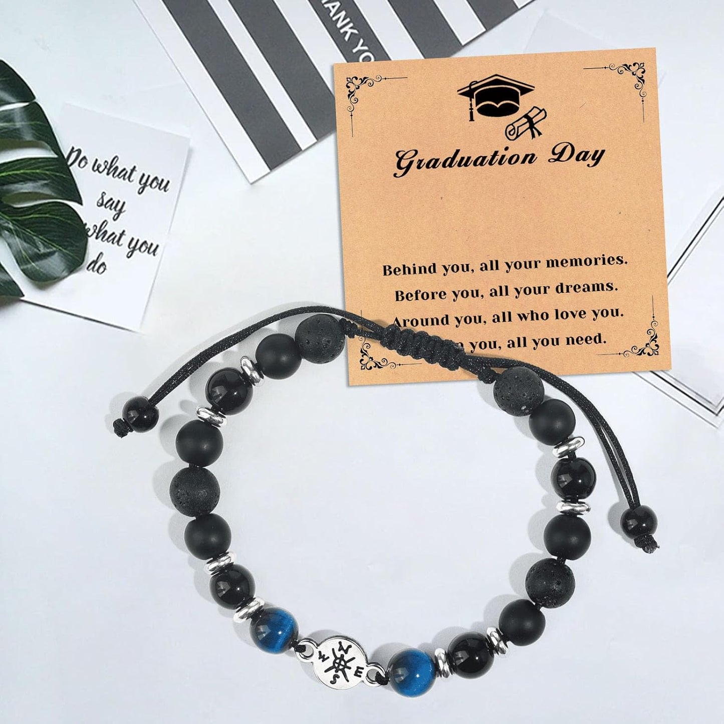 2025 Graduation Gifts for Him Cool High School College Class 5Th 8Th Grade Boy Bracelet Cards Middle School Kindergarten Masters Degree Senior Congratulations Gifts