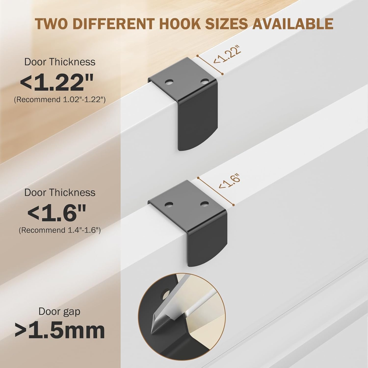 Adjustable over the Door Pantry Organizer with Clear Acrylic Panel, 6-Tier Pantry Organization and Storage for Kitchen, Hanging Spice Rack Seasoning Shelves for Cabinet, Easy Install, Black