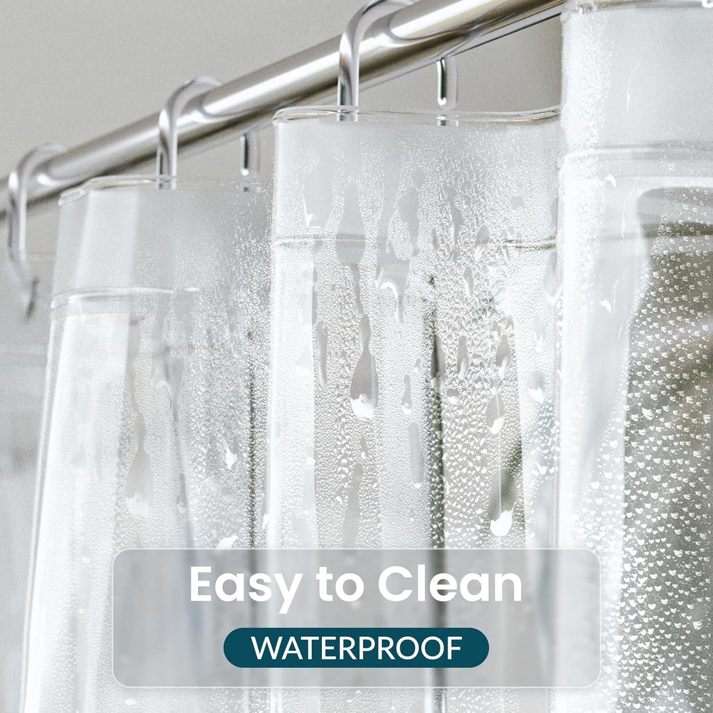 Shower Stall Curtain Liner, 36X72 Clear PEVA Lightweight Single Stall Narrow Shower Curtain for Bathroom with 2 Magnets and 6 Rustproof Grommet Holes