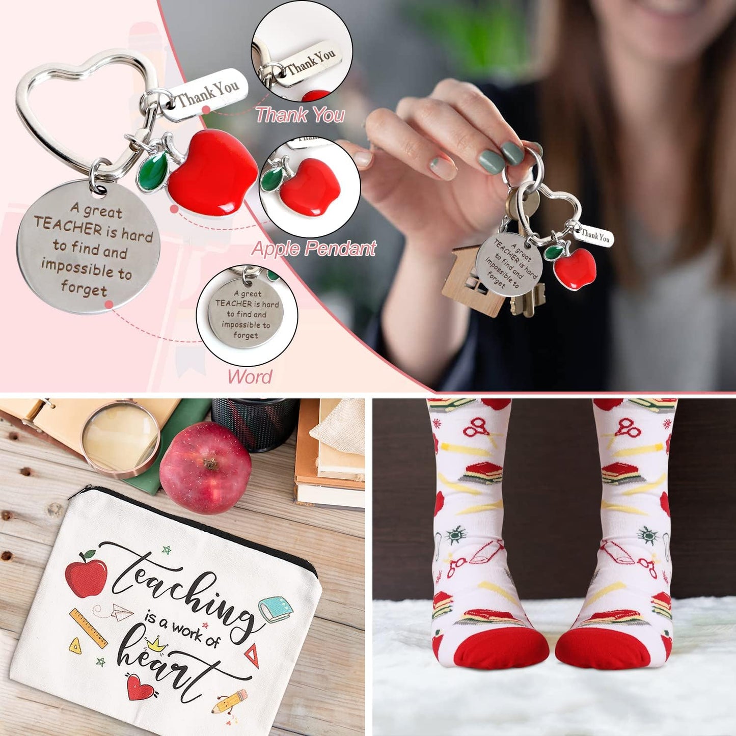 Teacher Appreciation Gifts, Best Teachers Gifts, Thank You Teacher Gift, Funny Back to School Gift for Teachers Women, 7 Pcs
