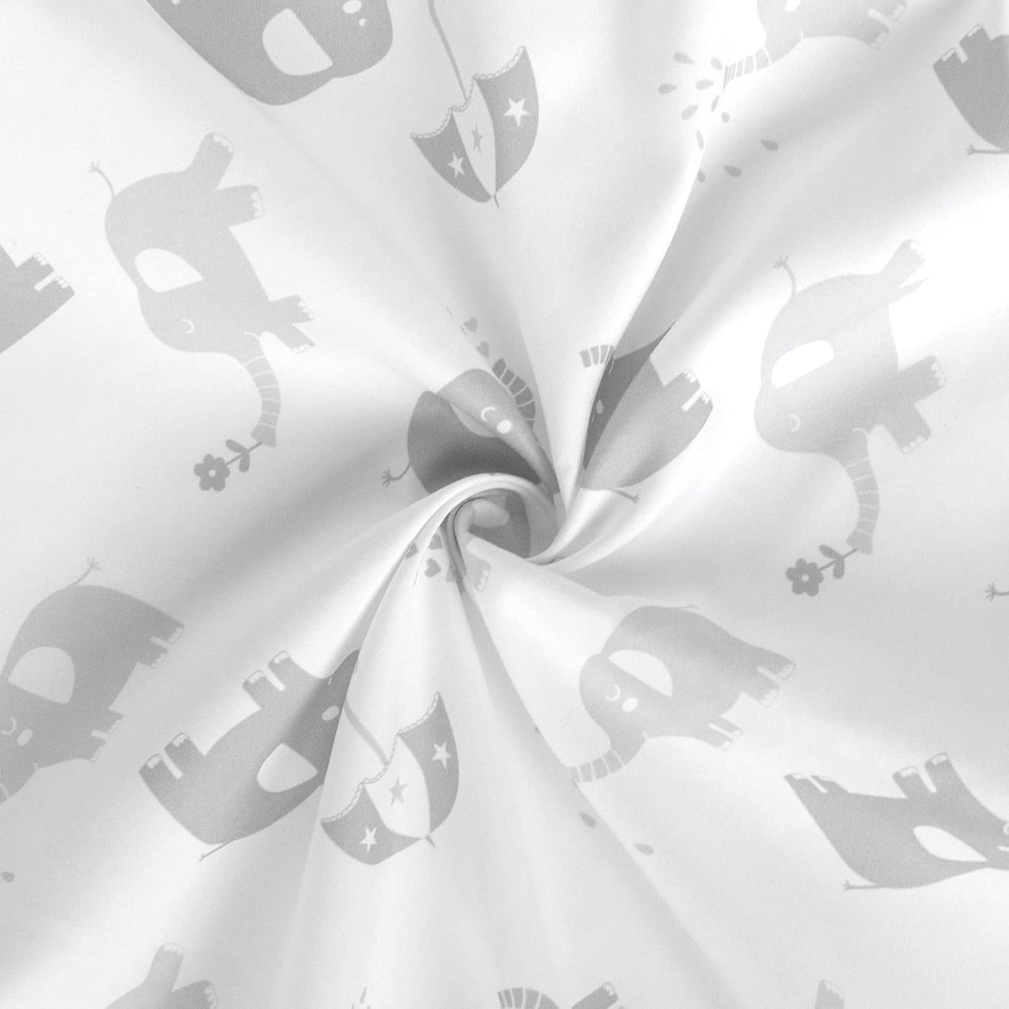 Fitted Crib Sheet for Baby Boys or Girls, Silky Soft Microfiber 52'' X 28'' Crib Sheet Fits Standard Size Crib Mattress and Toddler Bed Mattress, Gray Elephant