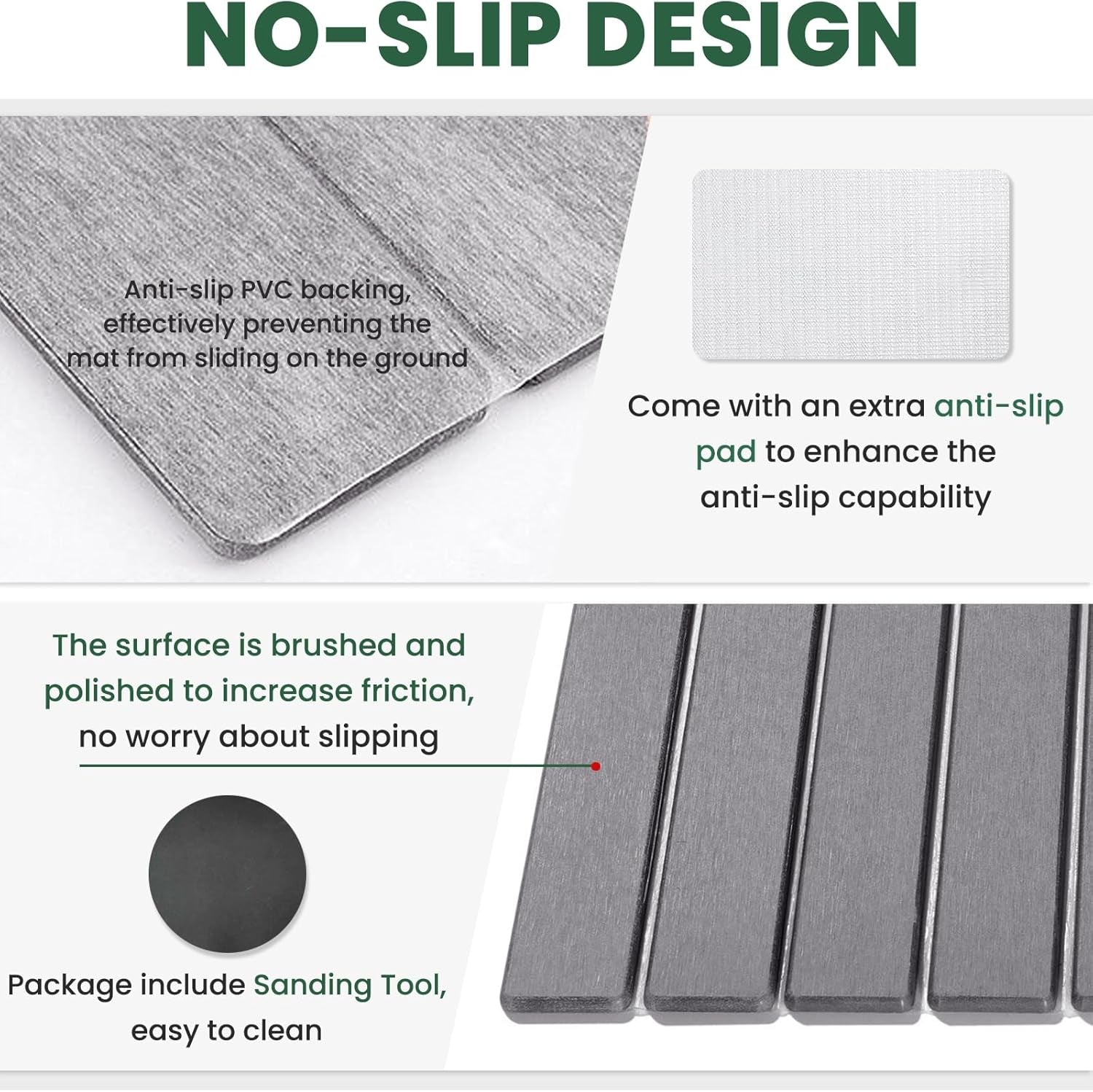 Stone Bath Mat, Diatomaceous Earth Shower Mat Non Slip, Quick Dry Diatomite Bathroom Rugs, Drying Mat for Bathroom/Kitchen Counter(23.6''Ă—15.4")