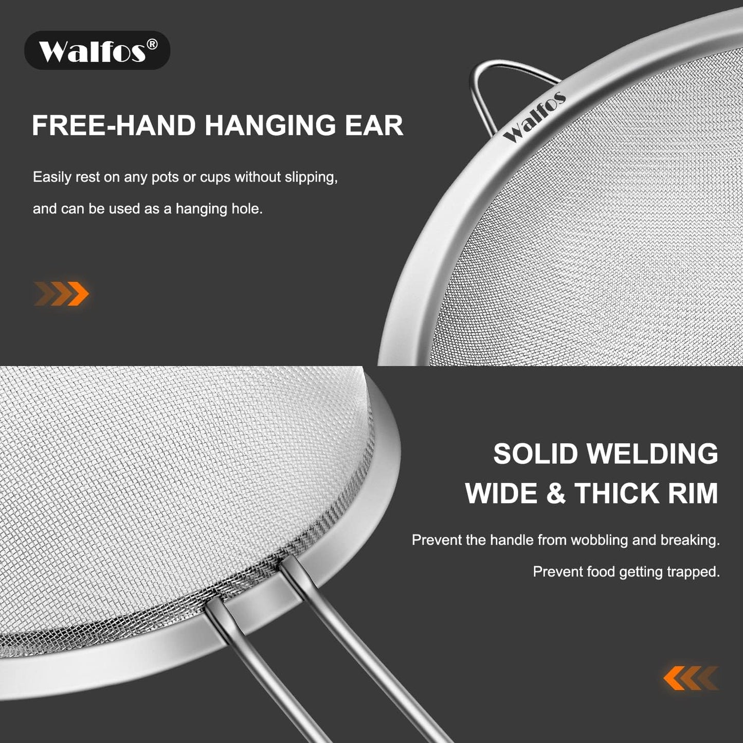 Small Fine Mesh Strainer for Cocktail & Tea, Mini Stainless Steel Sieve with Handle, 3.15 Inch Metal Strainers for Juicing, Coffee, Drinks, Tea Herbs
