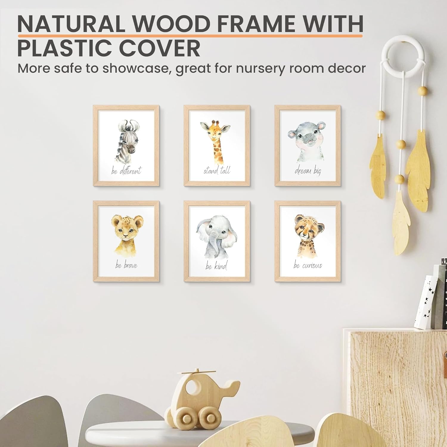 1Pack Wooden Frame 8X10 Bundle with 1 PVC 8X10