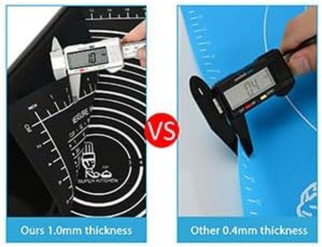 Non-Slip Silicone Pastry Mat 28 X20 for Non Stick Baking Mats, Countertop Placemats, Dough Rolling, Kneading/Fondant/Pie Crust Pad