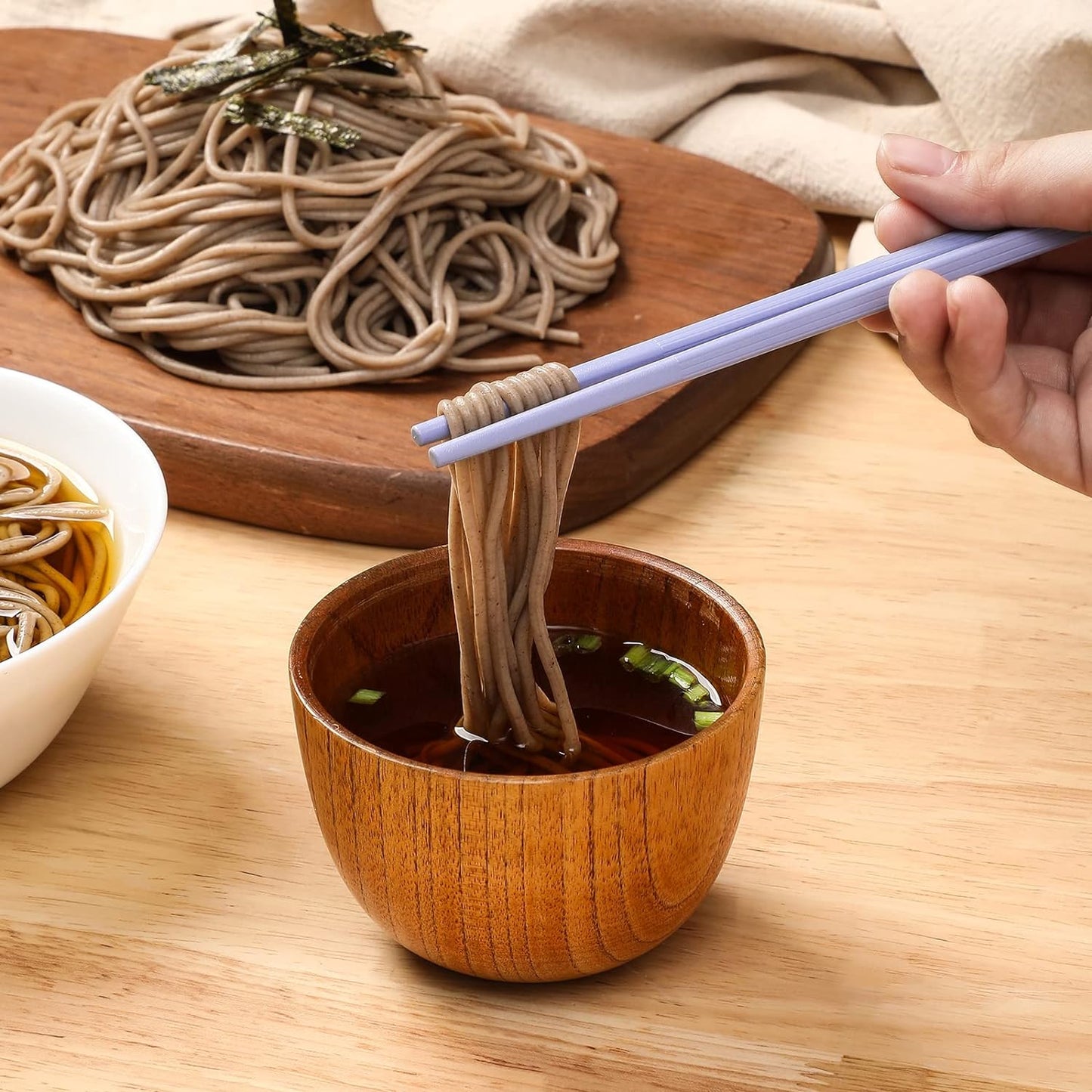 10-Pair Reusable Fiberglass Chopsticks, Non-Slip Chop Sticks Set Japanese Style, Dishwasher Safe, 9.5-Inch