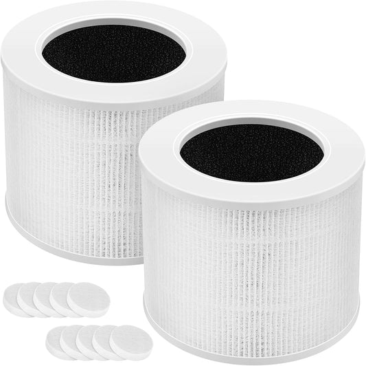 Core Mini Replacement Filter Compatible with LEVOIT Core Mini Air Purifier,Core Mini-P, 3-In-1 Replacement Filter, Replace Part #Core Mini-Rf, 2 Filter & 10 Fragrance Sponge