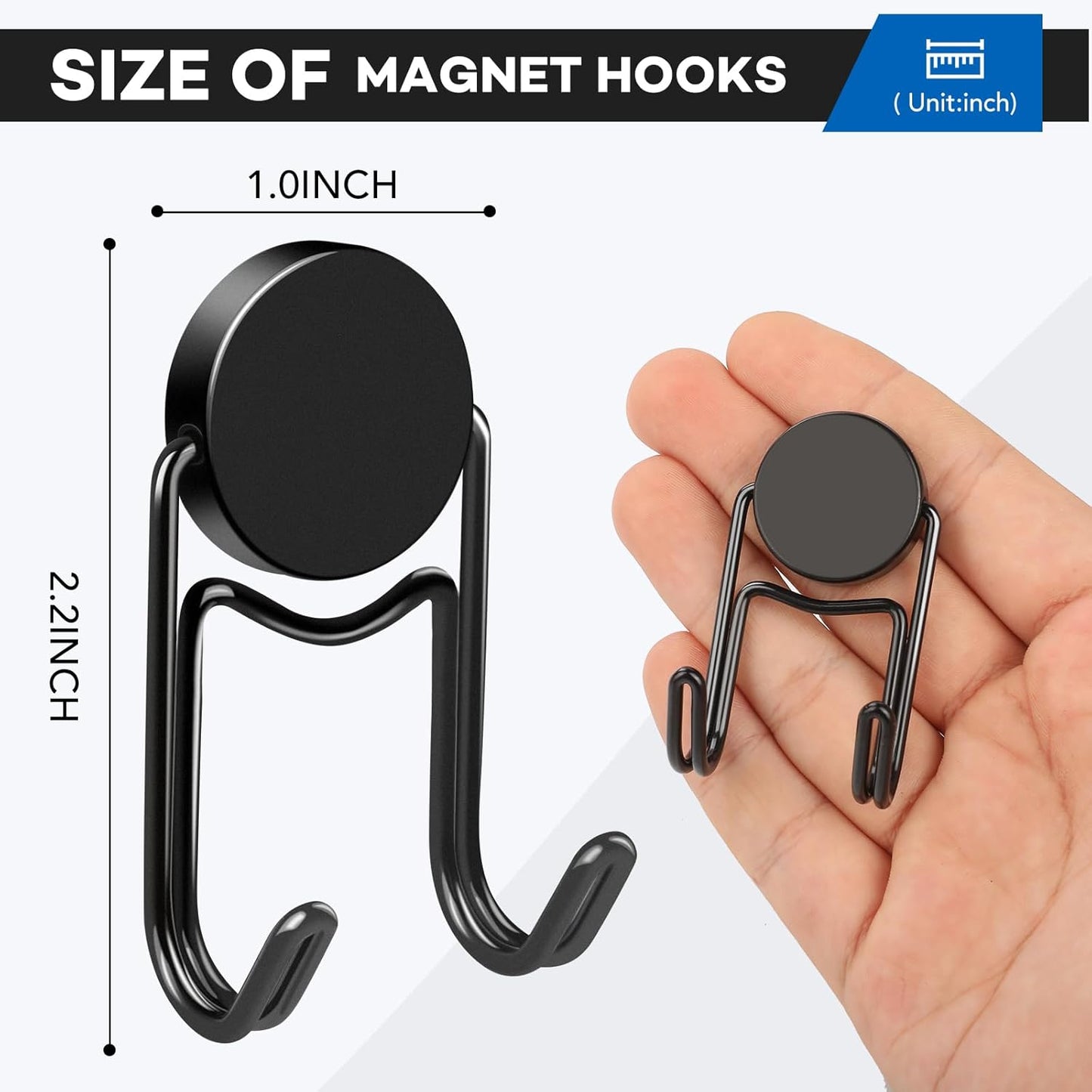 Refrigerator Magnets 12Pcs Magnet Clips Fridge Magnetic Heavy Duty Clip Whiteboard Strong Chip Cruise Cabins, Black Magnetic Hooks, Cruise Essentials, Cruise Must Haves, 50Lbs Swivel Heavy Dut