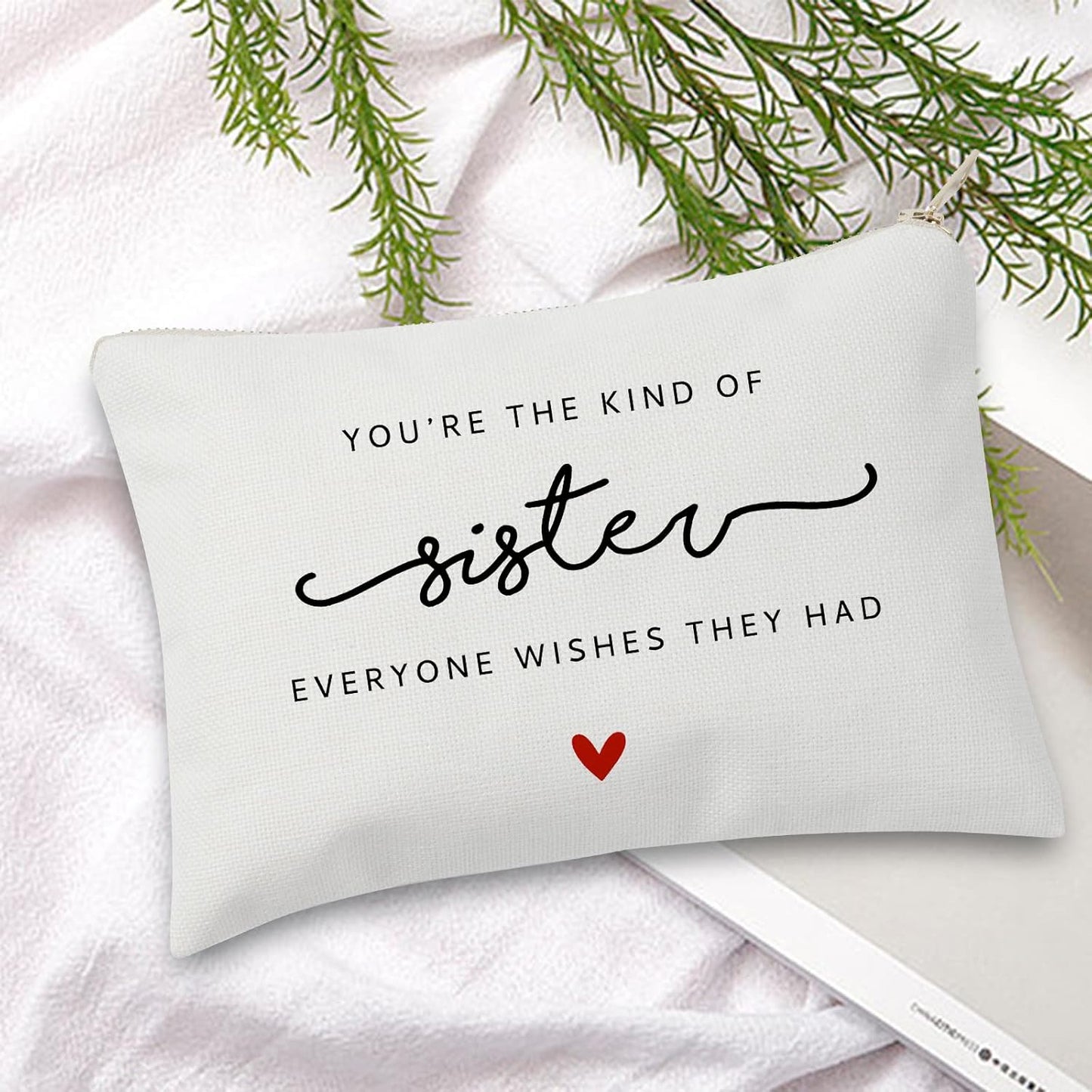 Sister Makeup Bag Gift, Sister Birthday Gift, Gift for Her, Sister Makeup Bag, Friendship Gift, Bestie Toiletry Bag, Graduation Gift for Sister, Travel Pouches