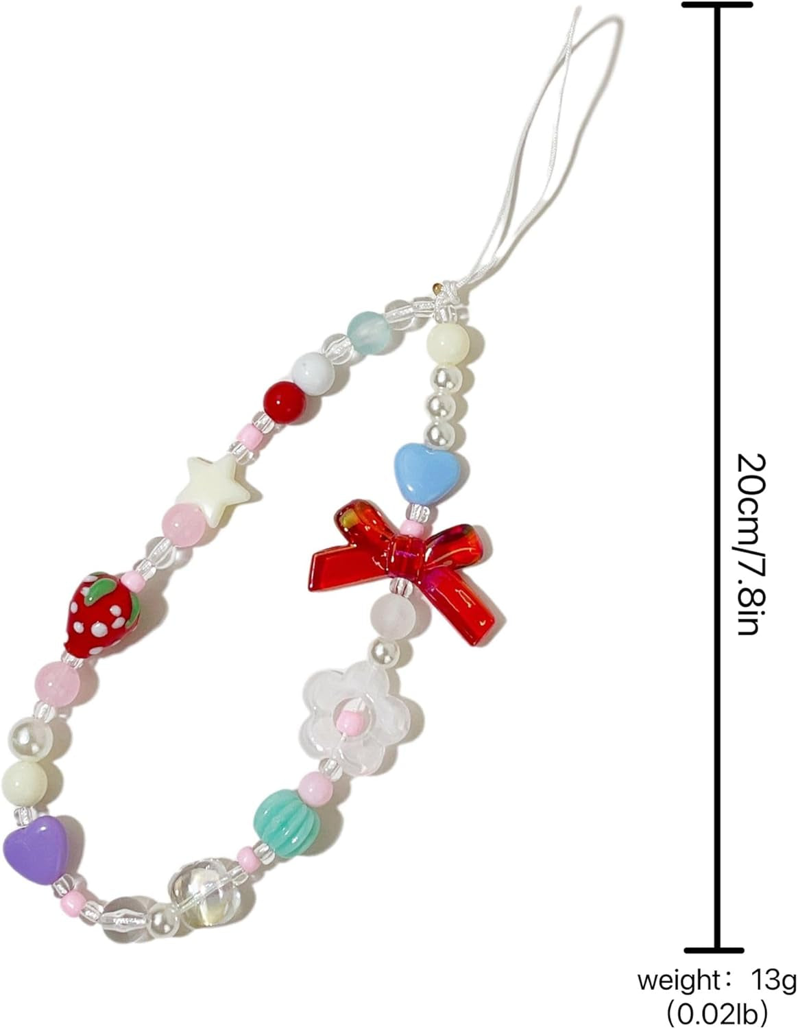 Strawberry Phone Charm Aesthetic Y2K Cell Phone Charms Strap Accessories for Keychain Camera