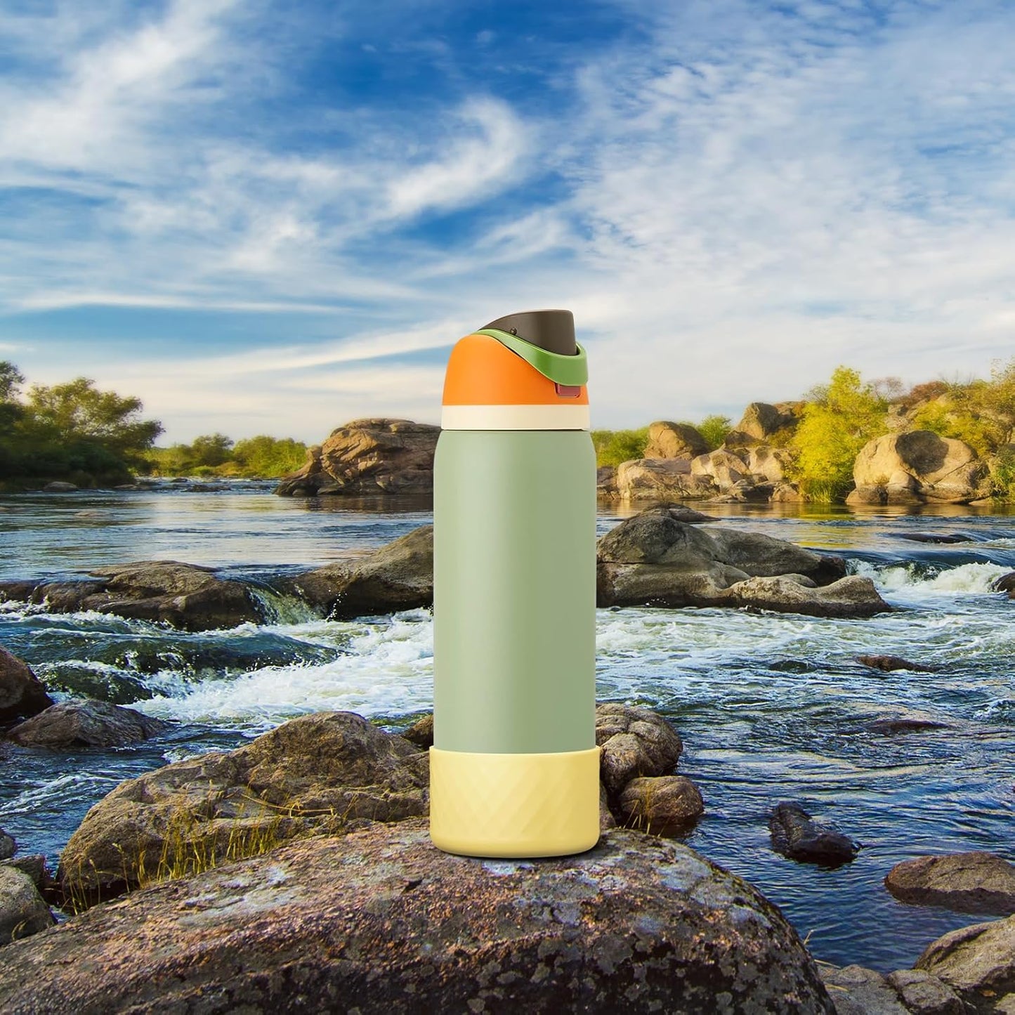 Silicone Boot for Owala Water Bottle 24 Oz 32 Oz 40 Oz, Anti-Slip Protective Sleeve for Freesip/Twist/Flip Stainless Steel Water Bottles Accessories