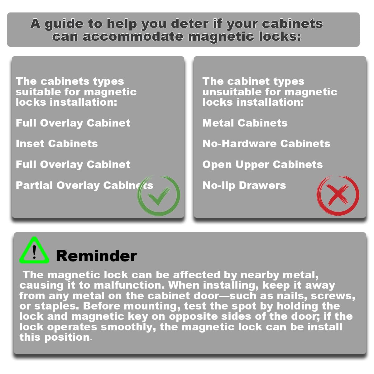 Magnetic Drawer Locks for Baby Proofing, Child Safety Magnet Cabinet Lock, Safety First Adhesive Magnetic Locks for Cupboard and Pantry Door (4Locks + 1Key)