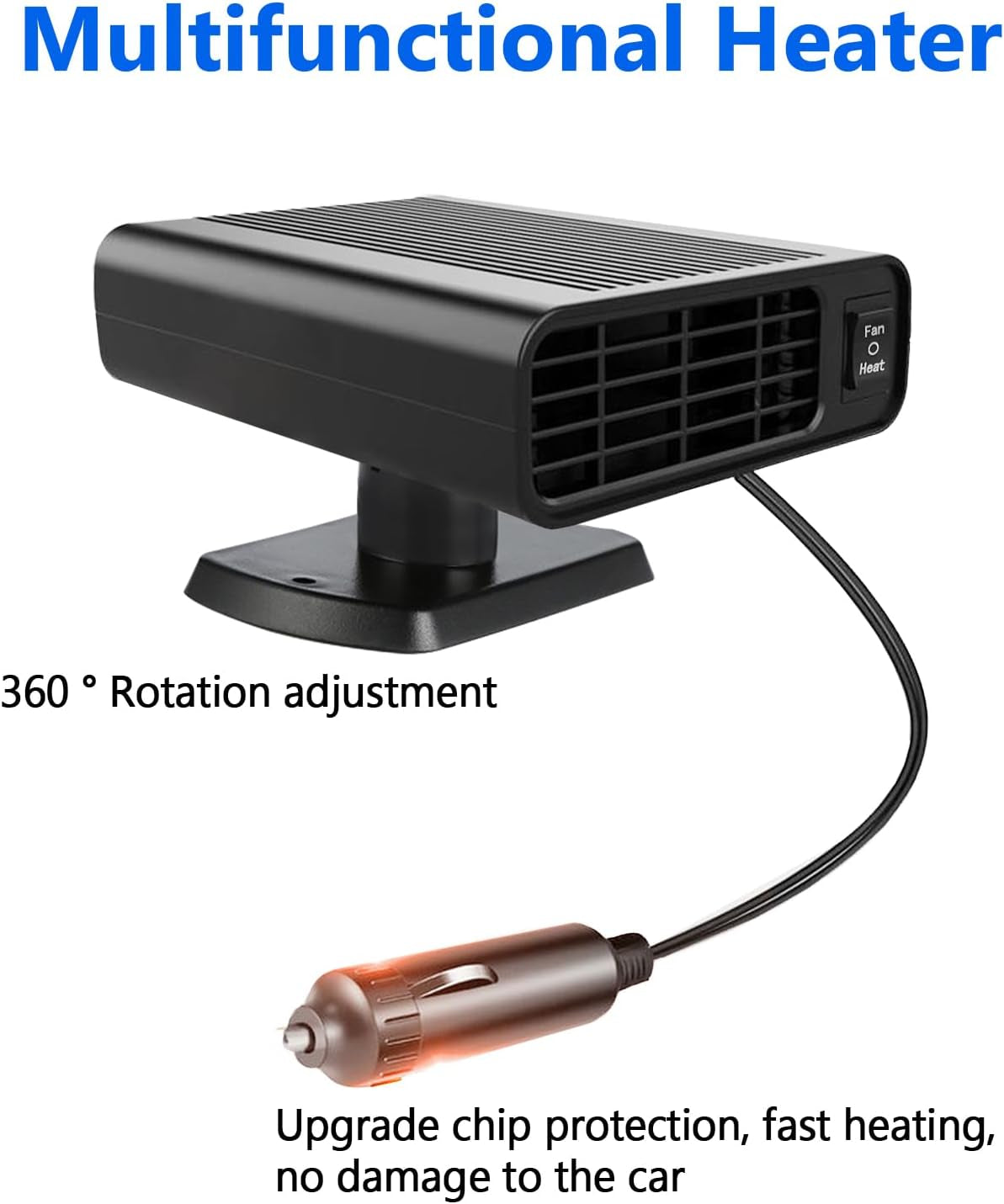 Car Heater,12V 150W with Heating and Cooling 2 in 1 Modes Heating/Cooling Automobile Heater Demister Vehicle Heater Fan Suitable for All Car,Christmas Gifts