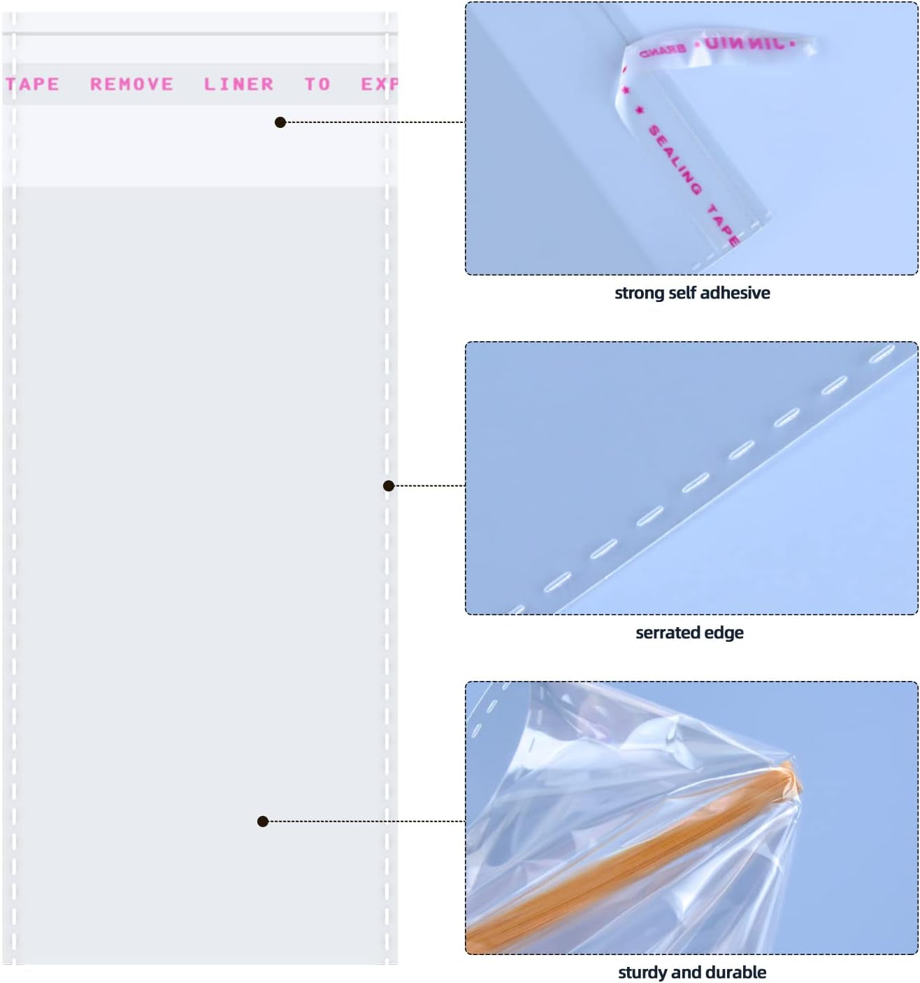 Knafeh Pistachio Chocolate Wrappers with Thank You Stickers - 100 Pcs Self-Adhesive Plastic Wax Melt Snap Bar Bags (2.5 x 7.1 Inch)