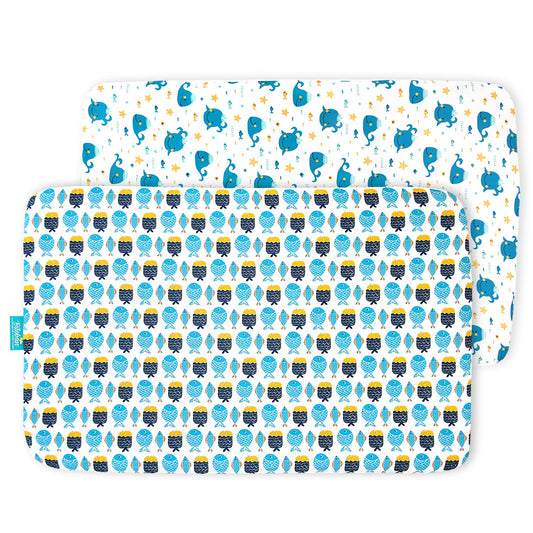 Crib Sheets Fitted, 2 Pack Crib Sheet Fits for Standard Crib Mattress, Toddler Sheets for Baby Boys & Girl