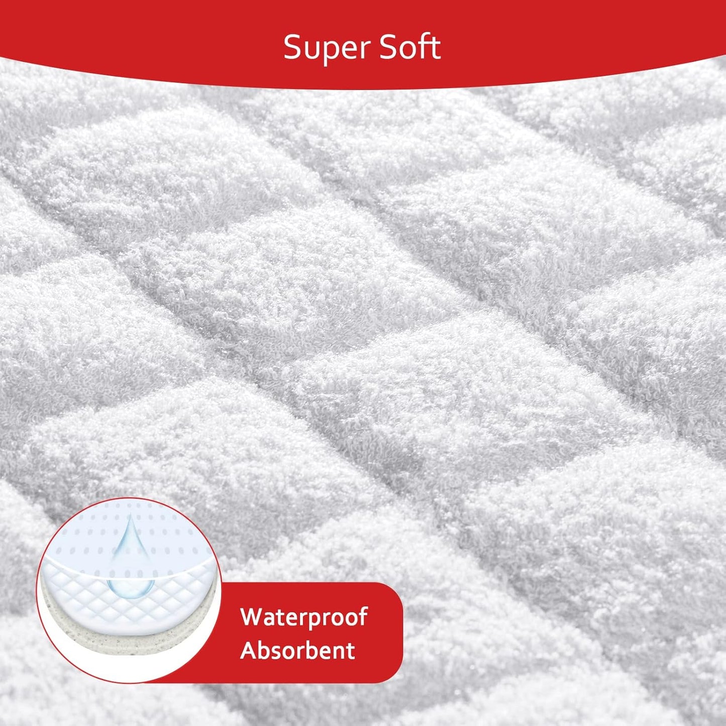 Quilted Thicker Changing Pad Liner 3 Pack Waterproof, Fit for Changing Table Liners Are Warm on a Baby'S Back Non-Slip Design Reusable Pads Machine Washable, White
