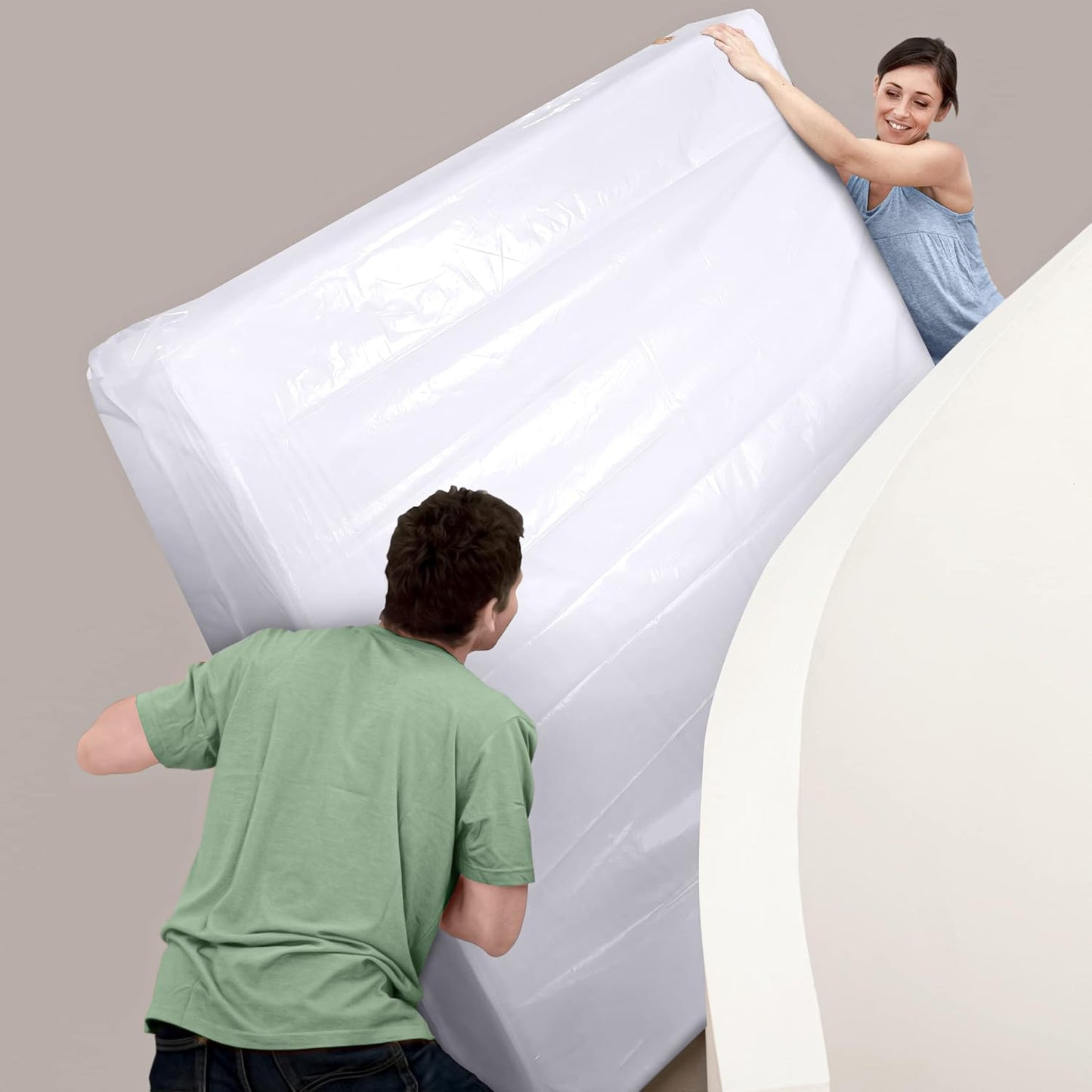 Mattress Bag for Moving King Size Mattress Storage Bag, Plastic Mattress Encasement Cover, Fits Mattresses up to 14 Inches