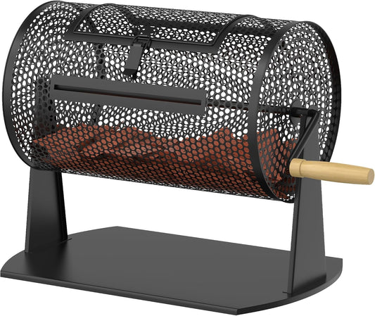 Professional Raffle Drum with Wooden Handle, Capacity for 2500 Tickets (Black)