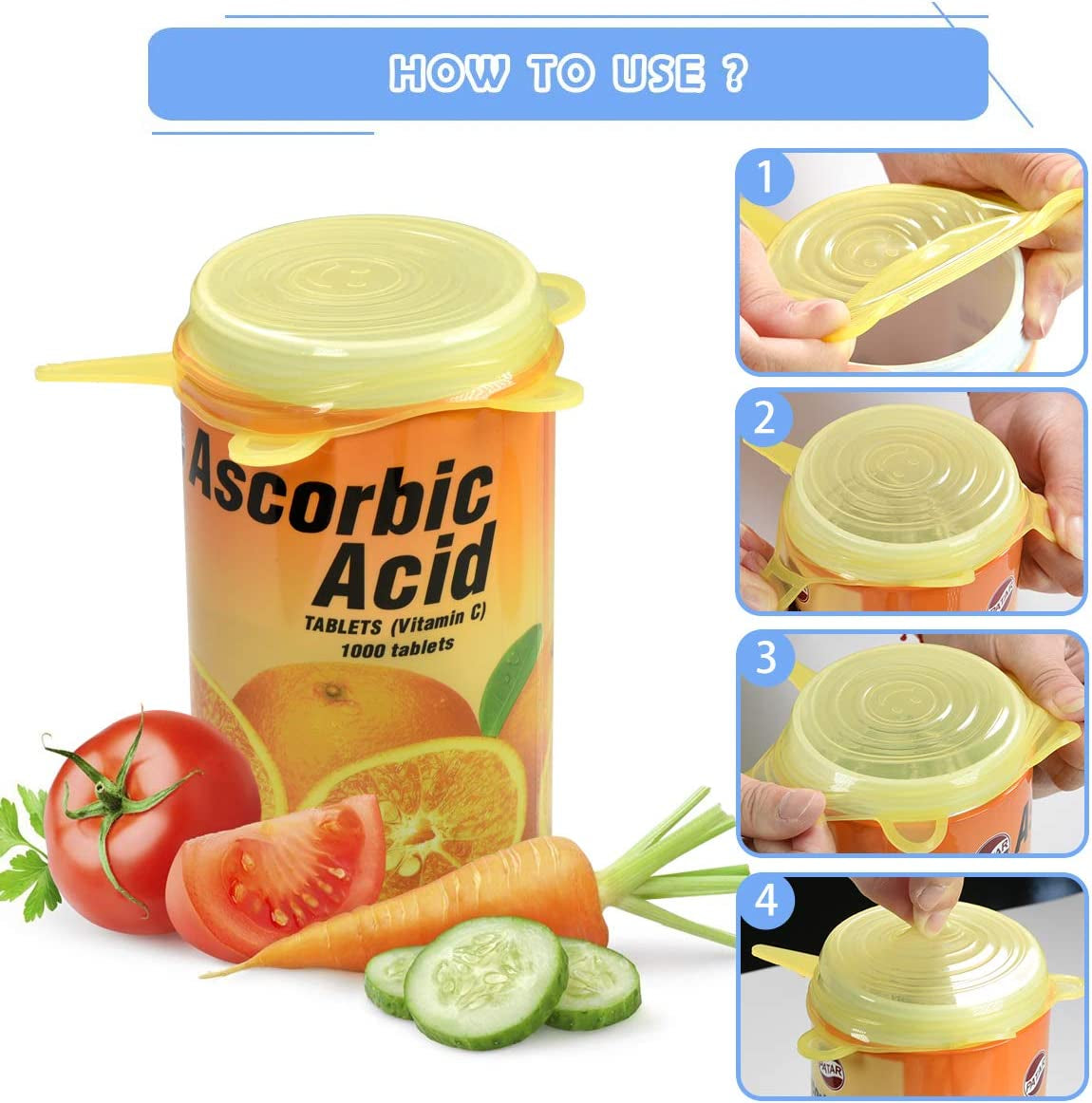 Silicone Stretch Lids/Pet Food Can Covers/12 Pack, Reusable Durable Storage Covers for Dog Cat Food, Cups Small Bowls Cans Jars Fruits, the Same Sizes of 2.6 Inch (Can Stretches to 3.5 Inches)