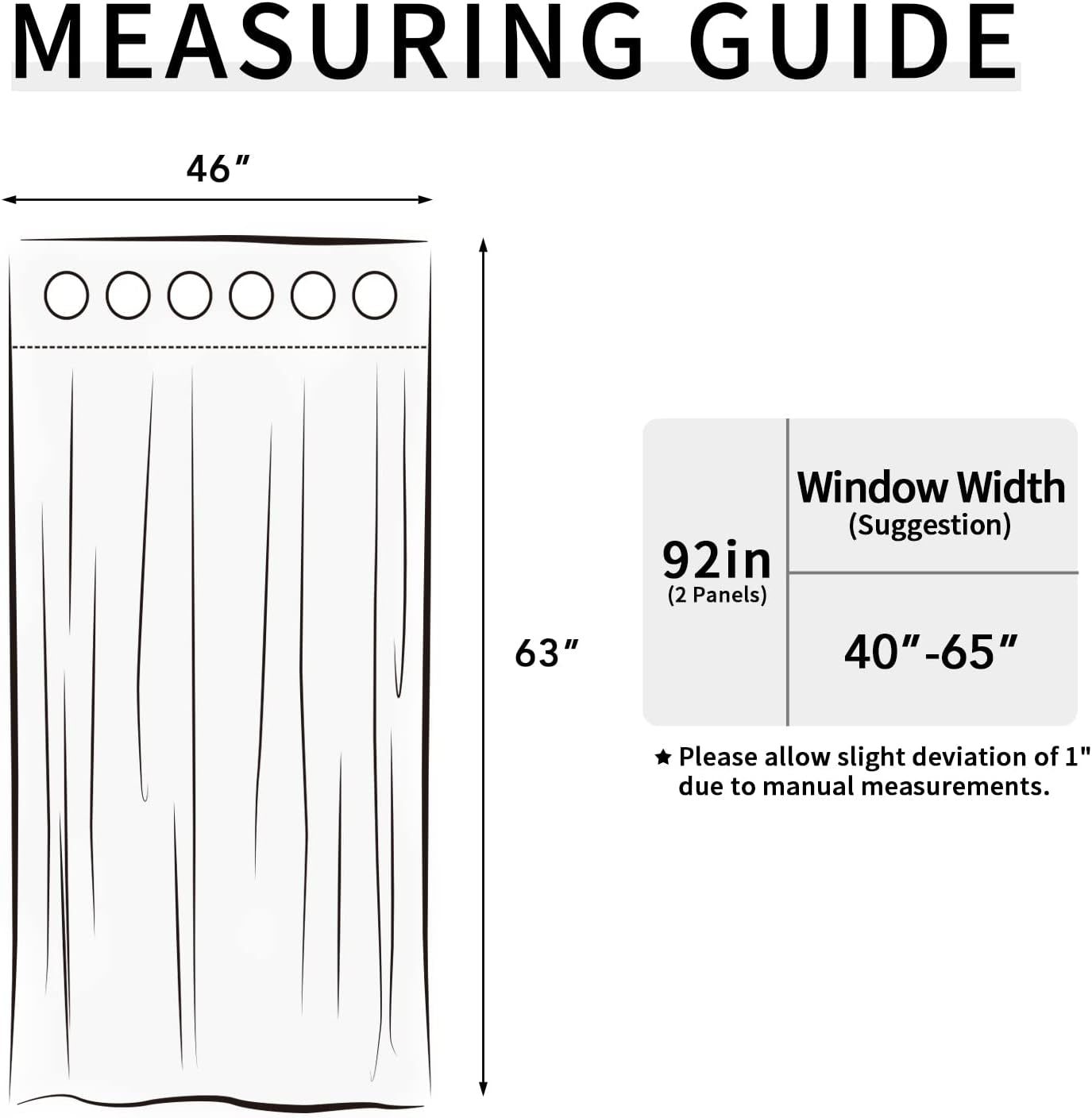 Blackout Curtains for Bedroom, Solid Thermal Insulated Grommet and Noise Reduction Window Drapes, Room Darkening Curtains for Living Room, 2 Panels(46X63 In, Beige)