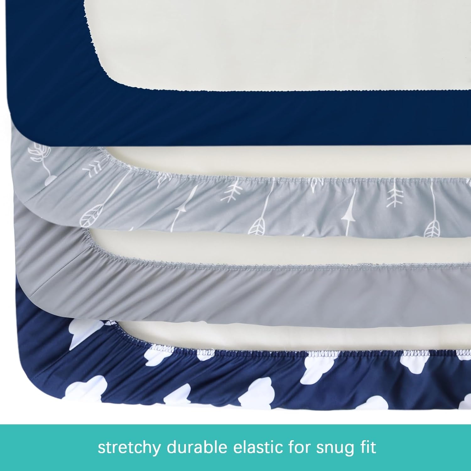 Baby Bassinet Sheets 4 Pack Compatible with Halo Bassinest Swivel, Flex, Glide, Premiere & Luxe Series Sleeper, 4 Pack, Ultra Soft & Skin-Friendly