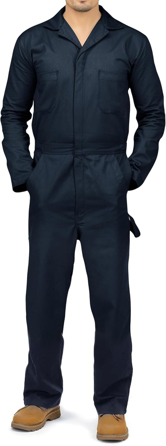 Men’S Twill Long Sleeve Coverall Utility Work Wear