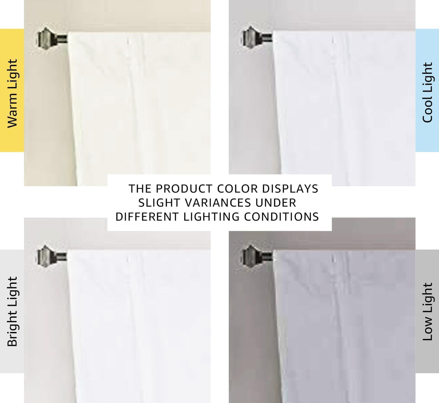 White Blackout Tie up Curtains Thermal Insulated Balloon Roman Shade Bathroom Window Adjustable Rod Pocket for Small Window 42 Inch by 45 Inch,Pure White