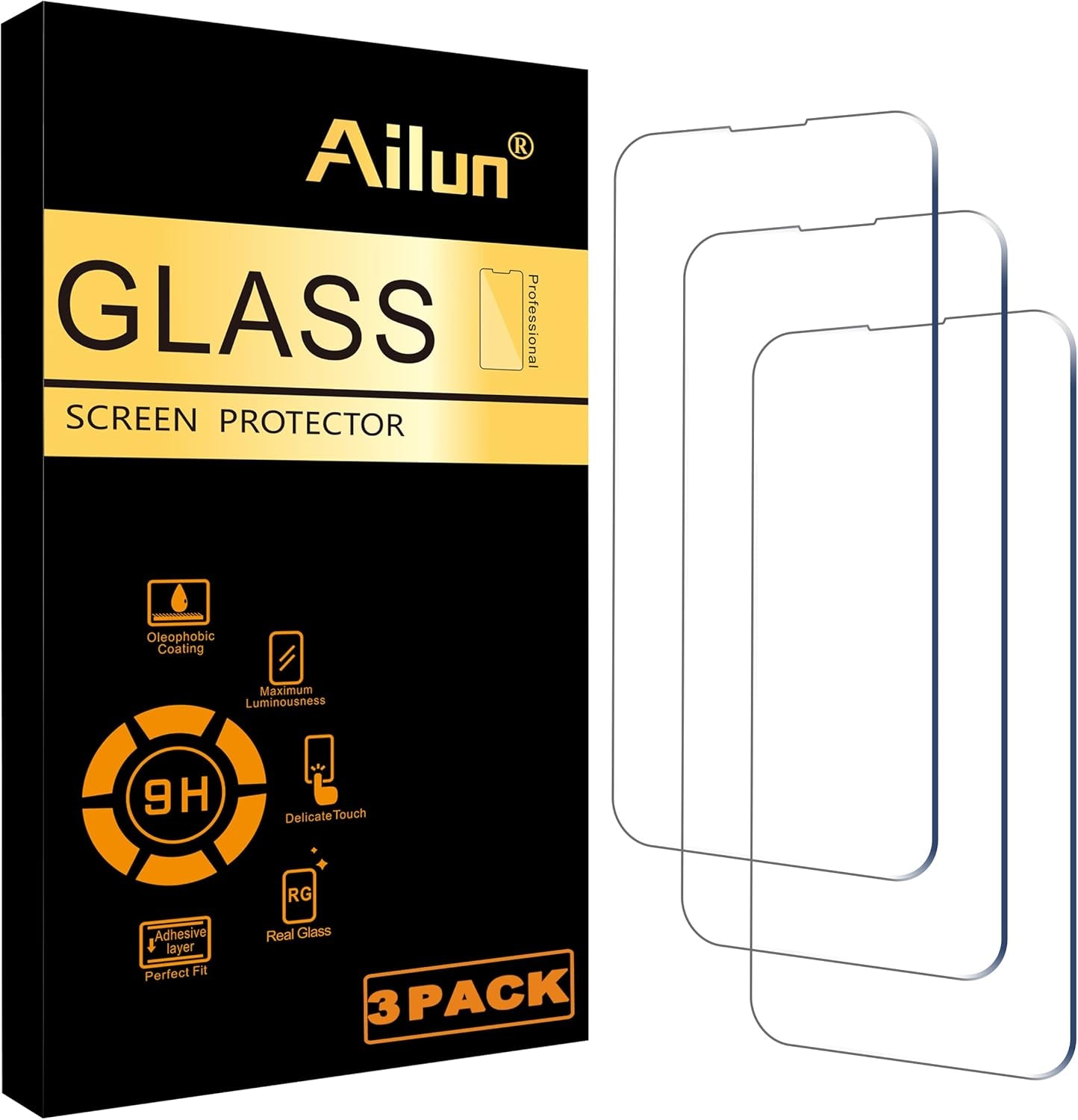 Iphone 14 Screen Protector - 6.1 Inch Display, 3 Pack; Camera Lens & Glass Screen Protectorversions for Iphone 14/14 Pro, 3 Pack